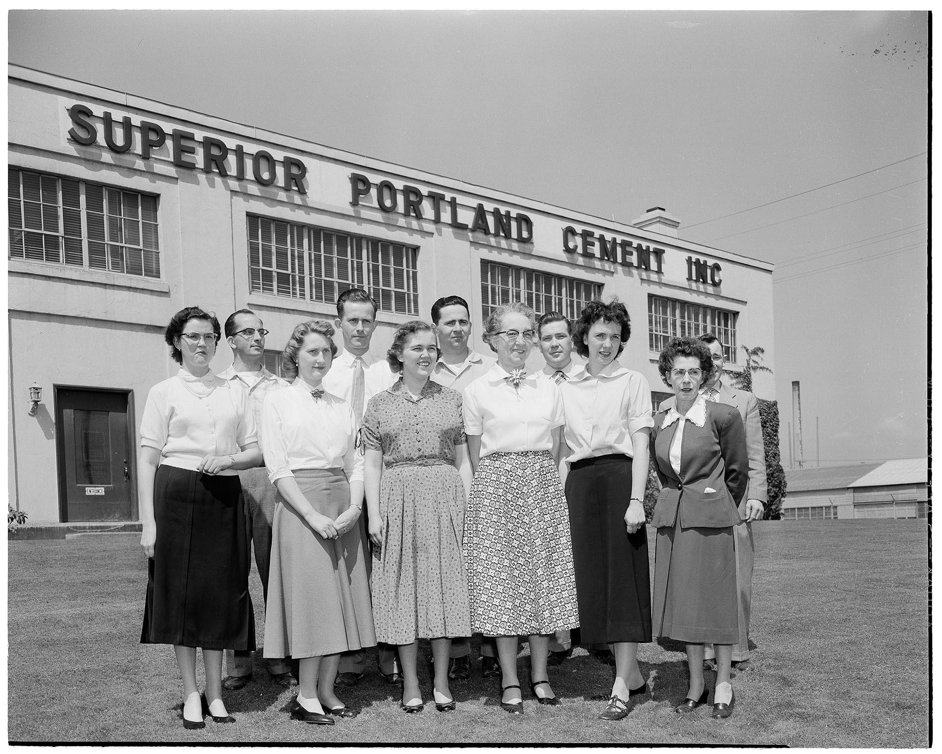 Image of Office personnel at Pacific Coast Cement Company, Seattle, May 19, 1955