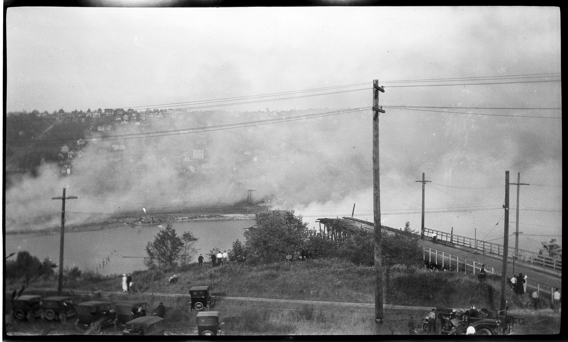 Image of Ballard locks under construction, Seattle, 1914
