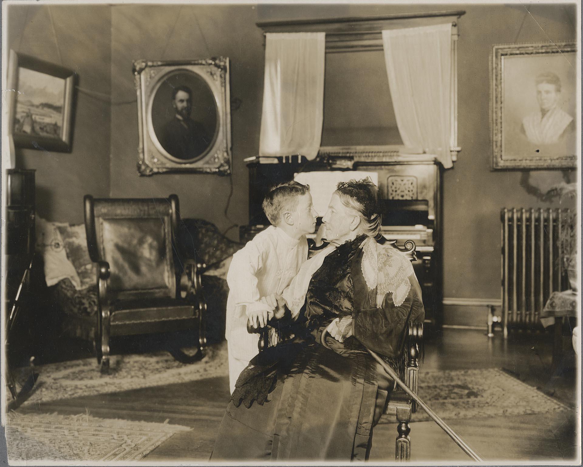Image of Louisa Boren Denny and Rolland Denny Lamping, Seattle, circa 1910