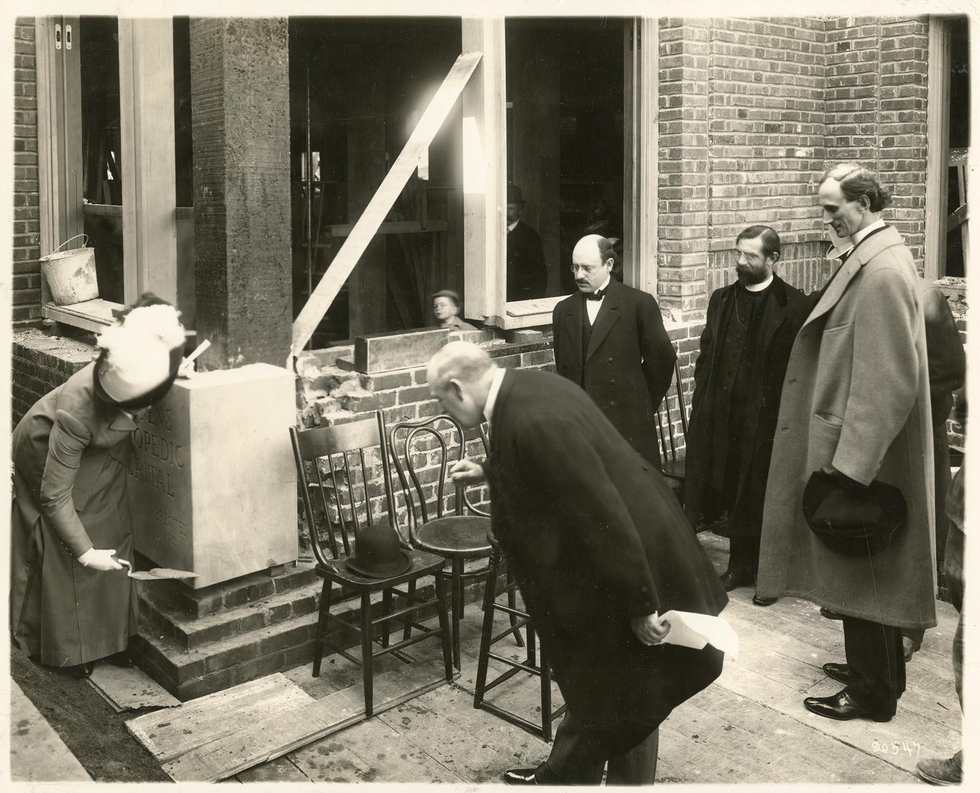 Image of Laying the cornerstone of the Children's Orthopedic Hospital, Seattle, March 15, 1911