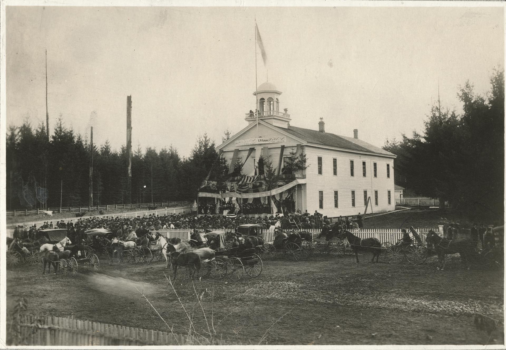 Image of Inauguration of Governor Elisha Peyre Ferry, Olympia, November 11, 1889