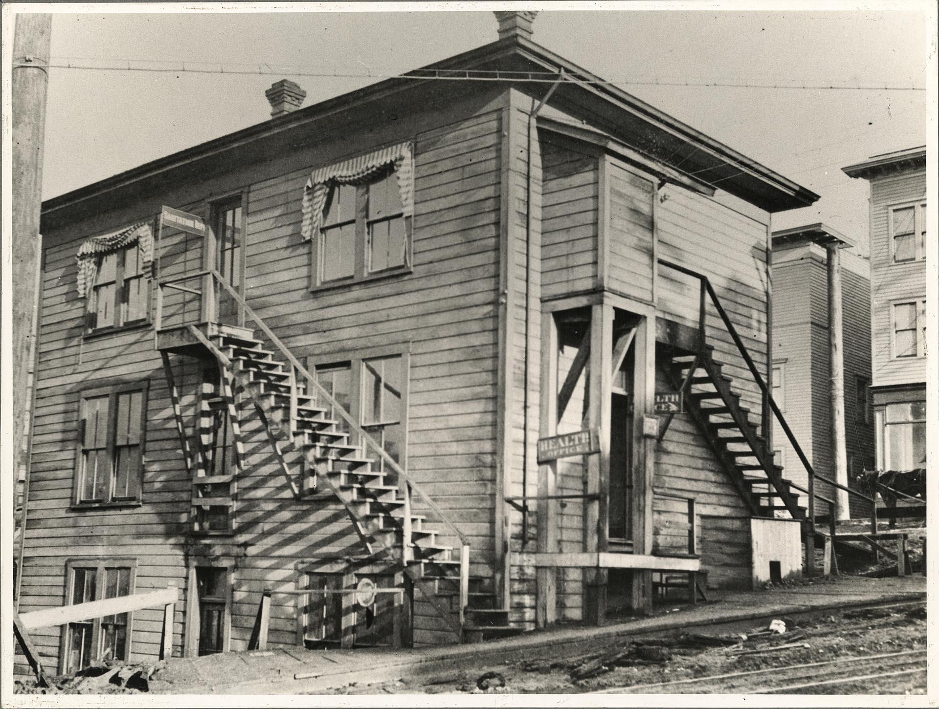 Image of City of Seattle Health Office, Yesler Way, circa 1900