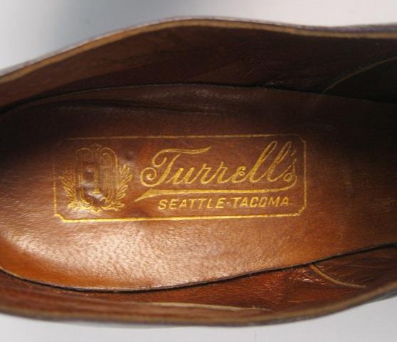 Image of Bronzed kid leather shoes, ca. 1912