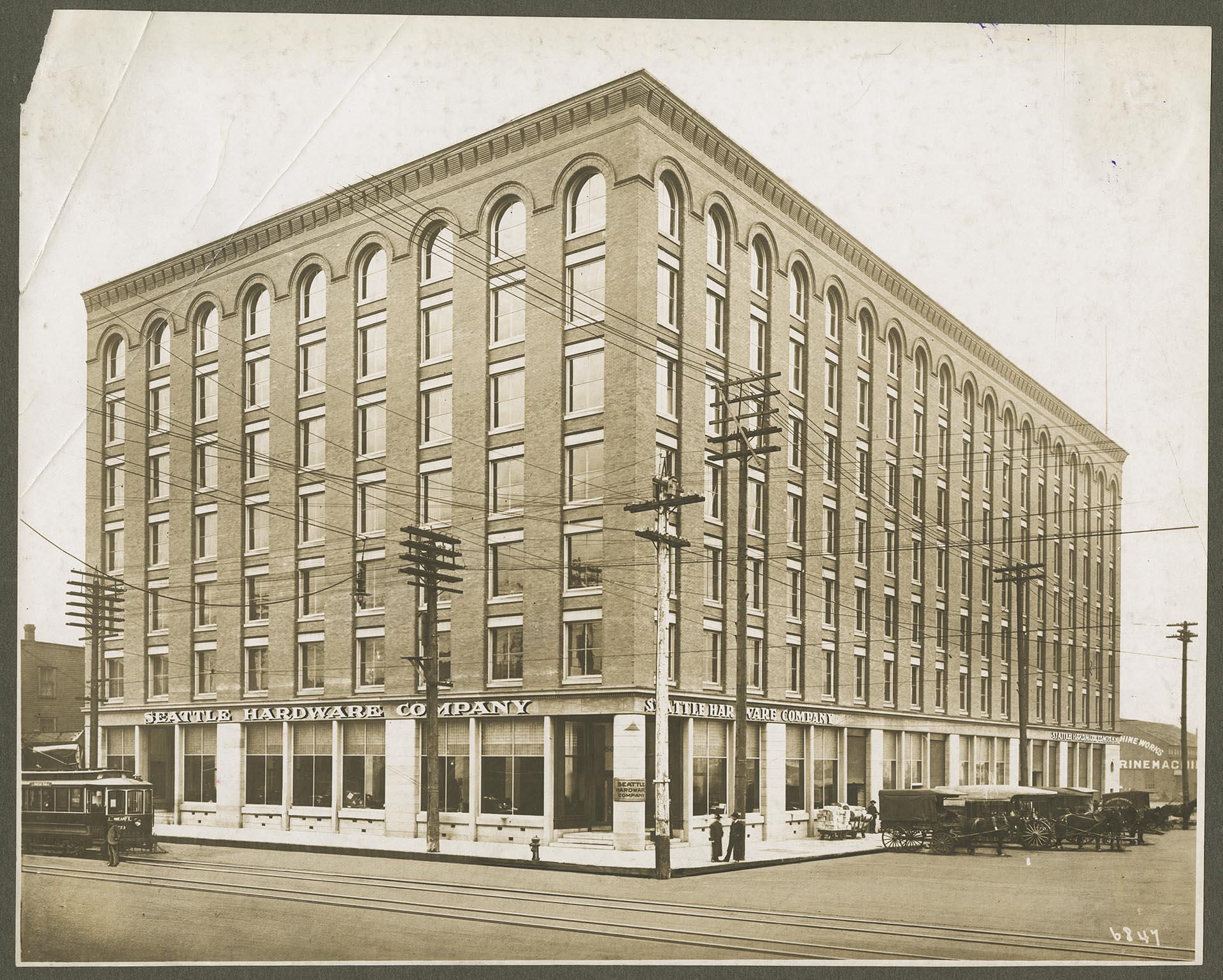 Image of Seattle Hardware Company Building, 1st Ave. S. and King St., Seattle, 1905