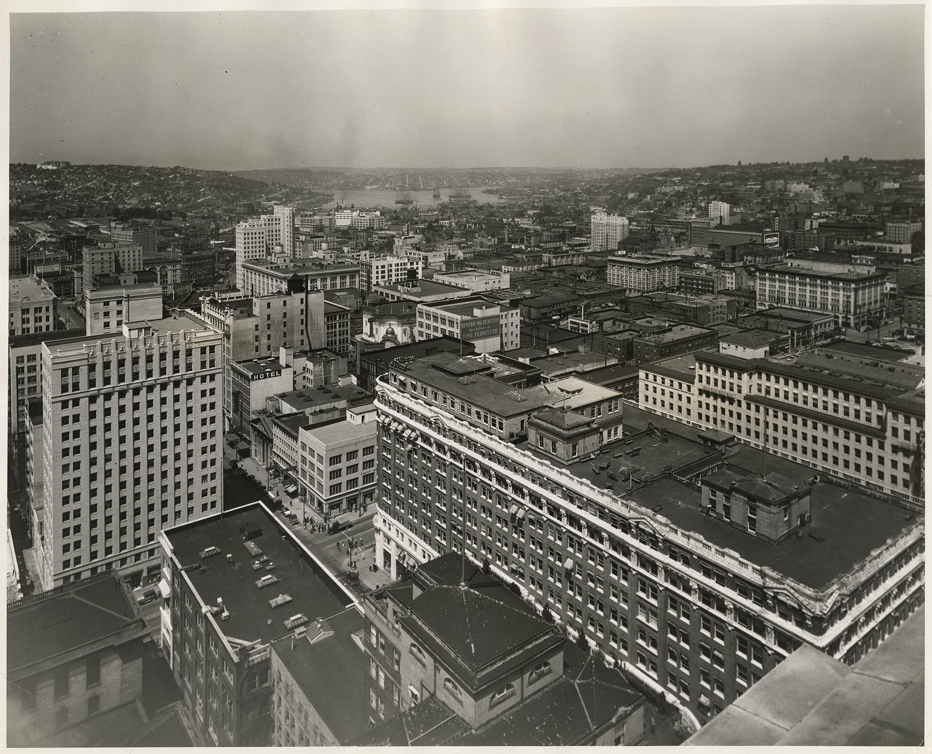Image of Downtown Seattle and  South Lake Union, circa 1925