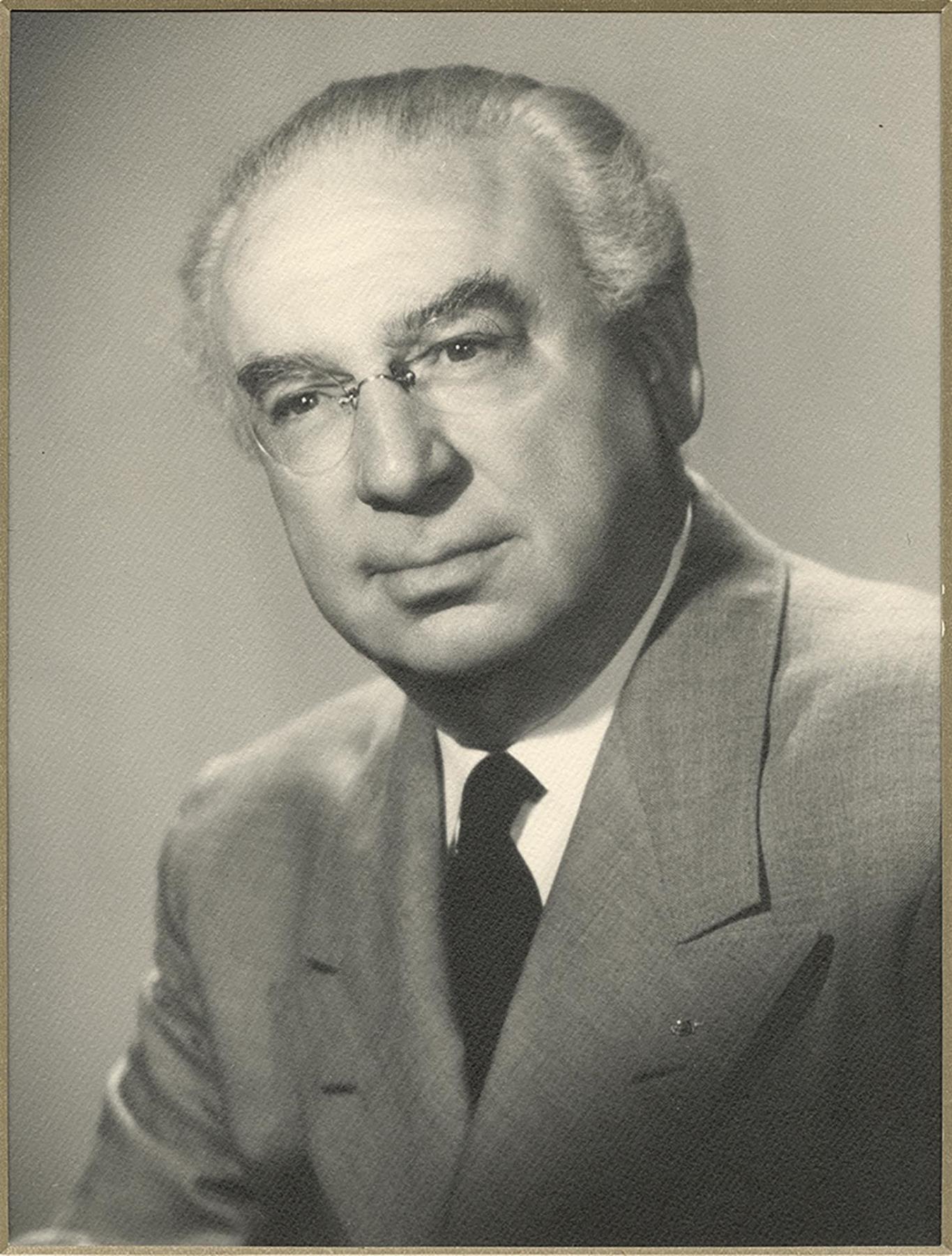 Image of Portrait of B. Marcus Priteca, circa 1955