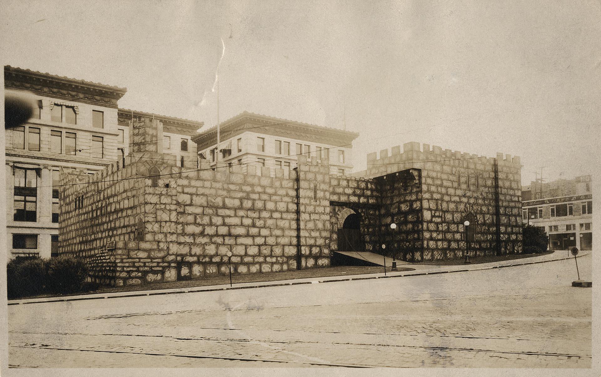 Image of Knight Templars castle at City Hall Park, Seattle, July 1925