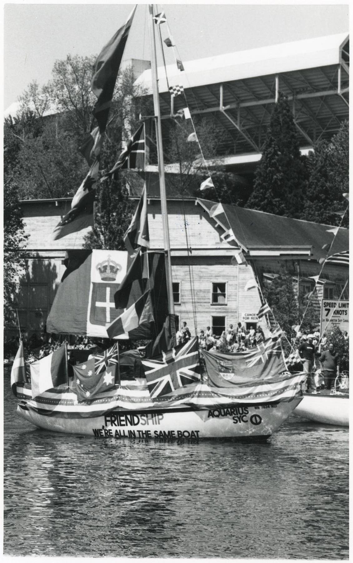 Image of Boat Friendship sailing on opening Day of Boating Season, May 6, 1978