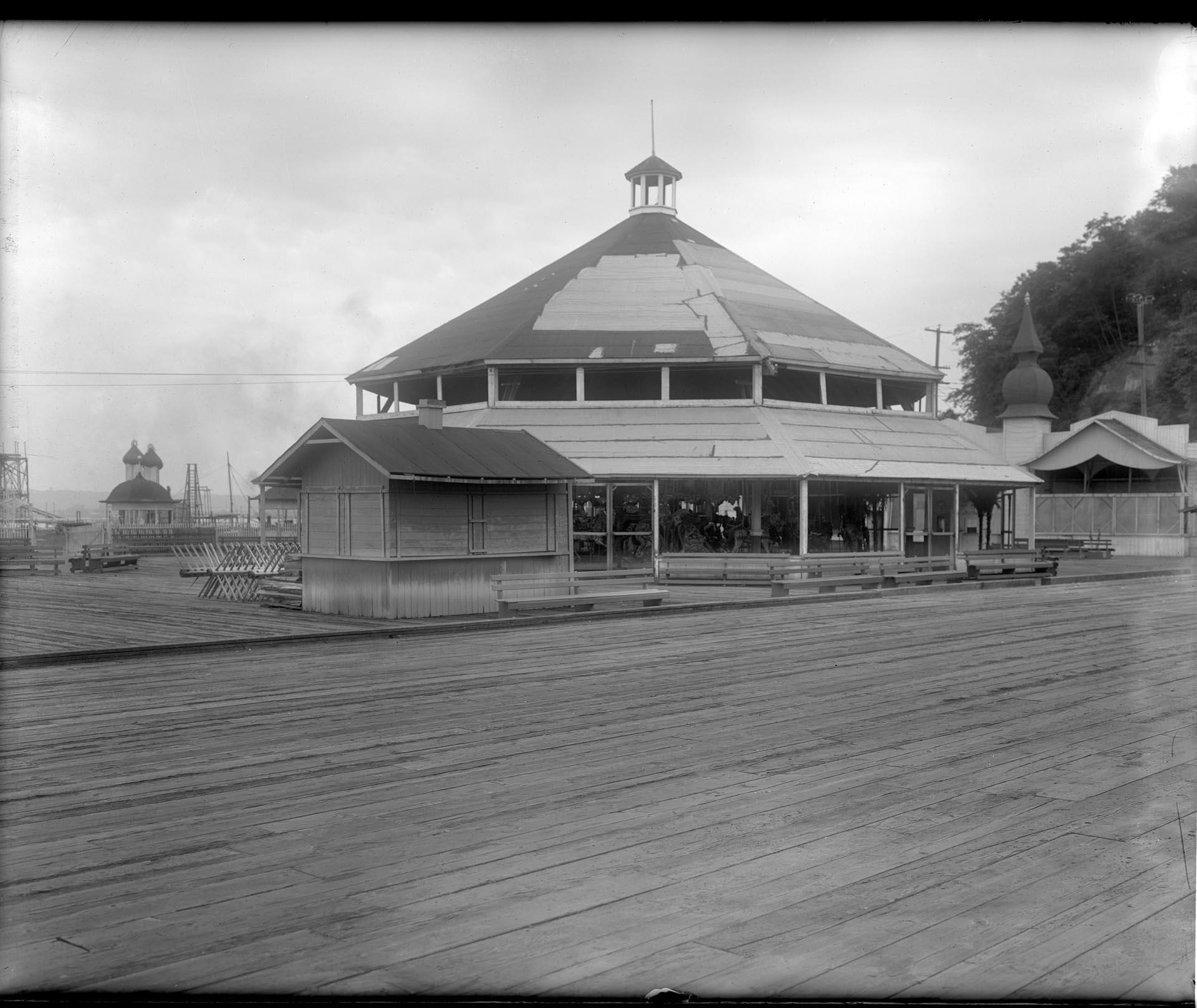 Image of Carousel at Luna Park, Seattle, circa 1913