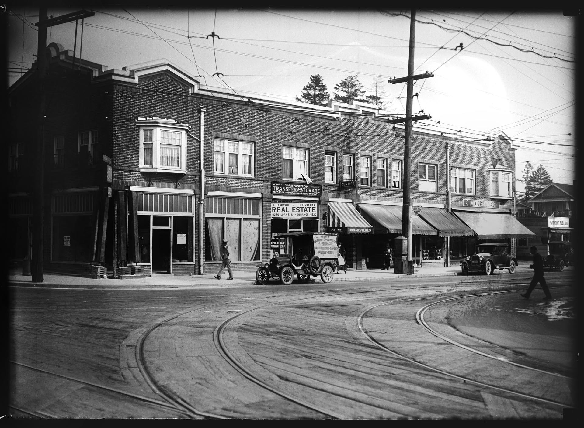 Image of West Seattle Junction, circa 1925