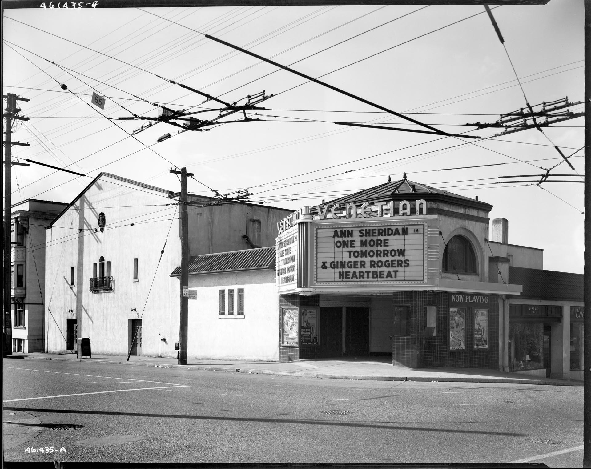 Image of Exterior of Venetian Theater, Seattle, 1946