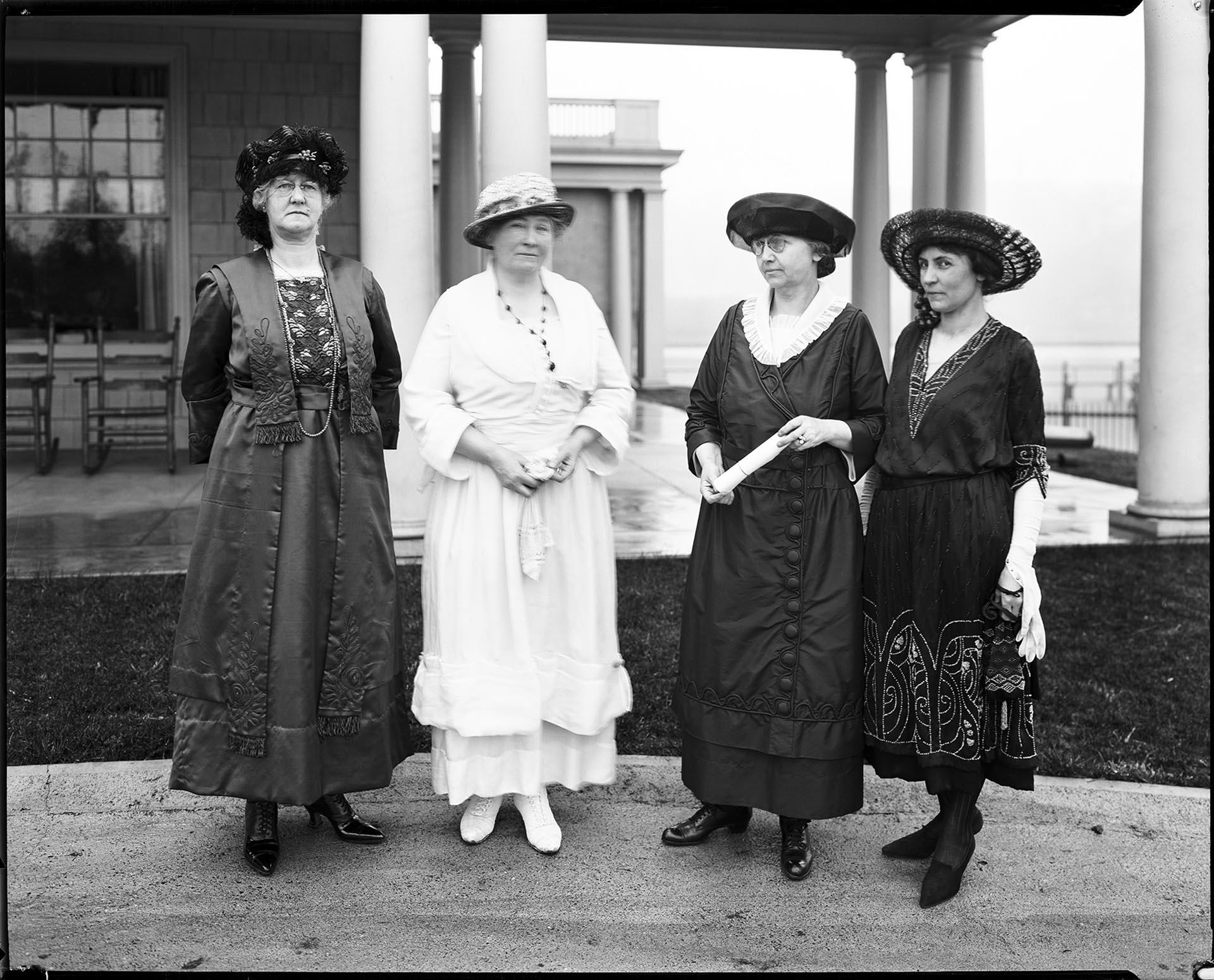 Image of Four members of the Daughters of the Pioneers of Washington, Seattle, April 21, 1920