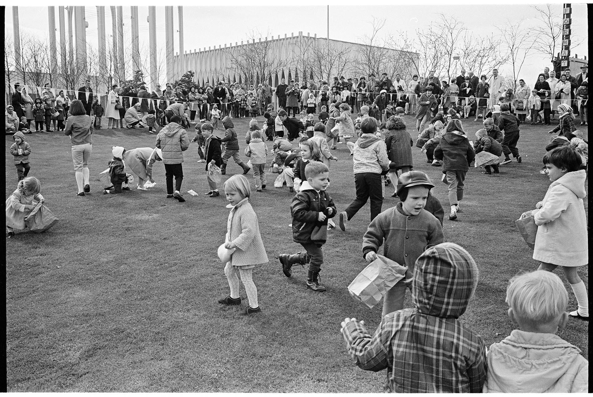 Image of Children hunting for eggs, Seattle Center, March 25, 1967