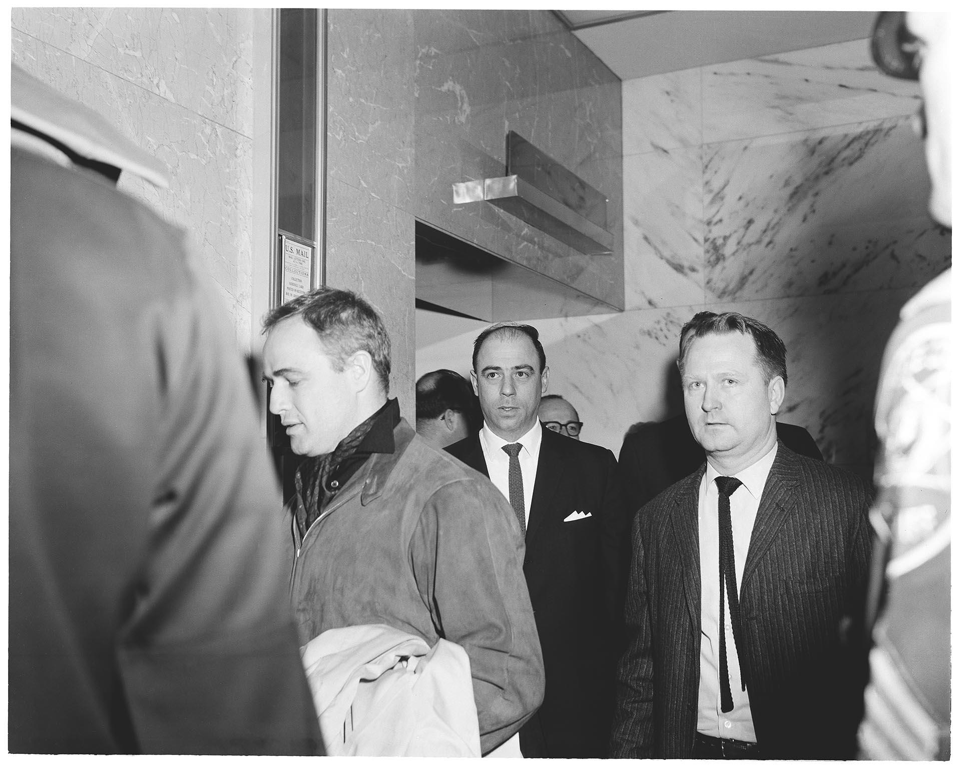 Image of Marlon Brando at Pierce County jail, Tacoma, March 2, 1964