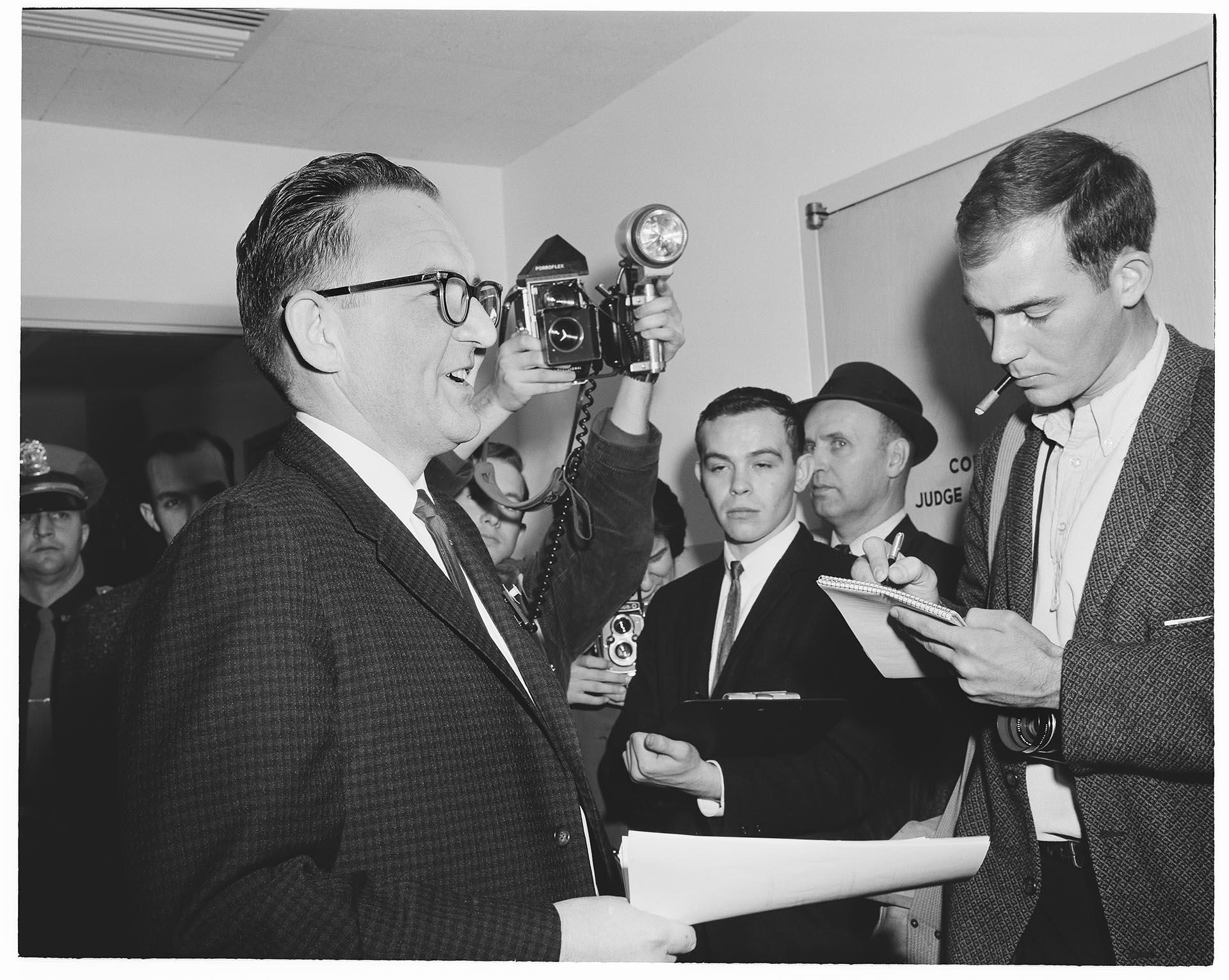 Image of Jack McCutcheon at Pierce County Courthouse, Tacoma, March 2, 1964