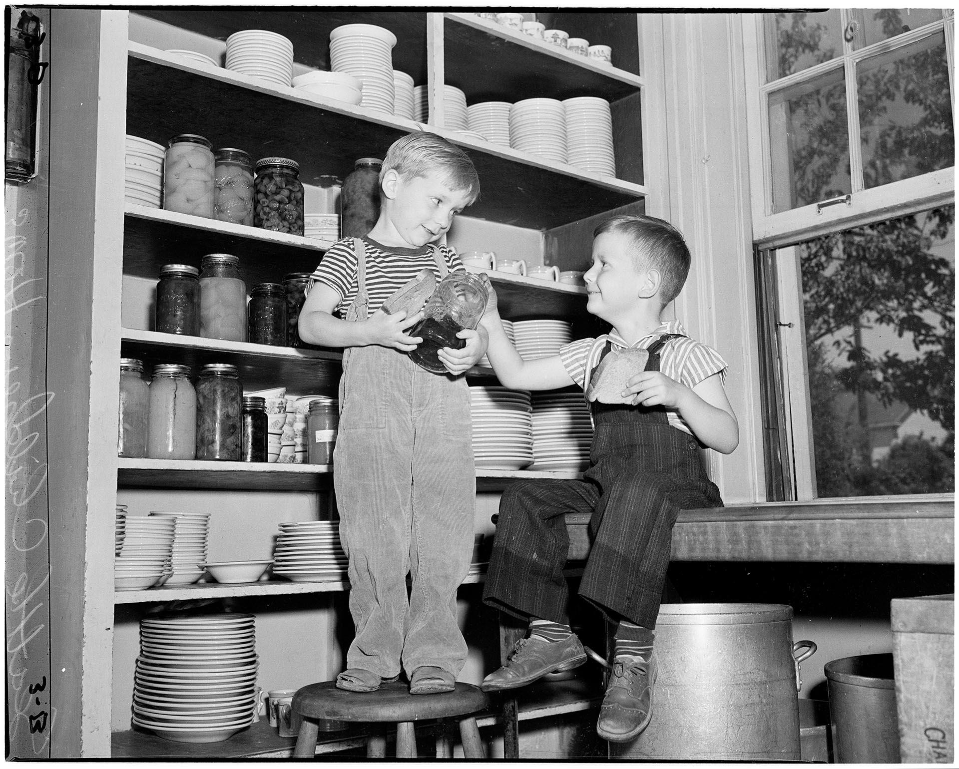 Image of Boys in the kitchen at Seattle Children's Home, July 1944