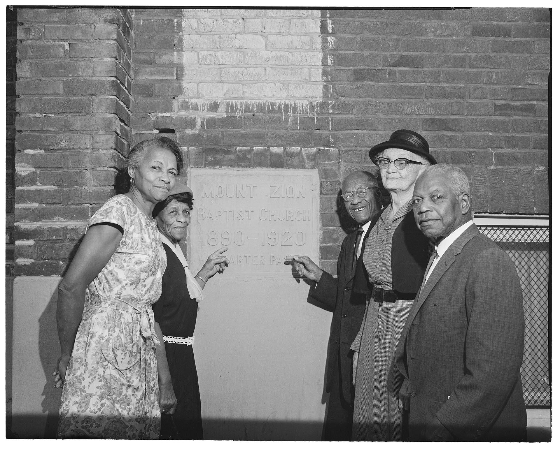 Image of Early members of church posing on 75th anniversary, Seattle, November 3, 1965
