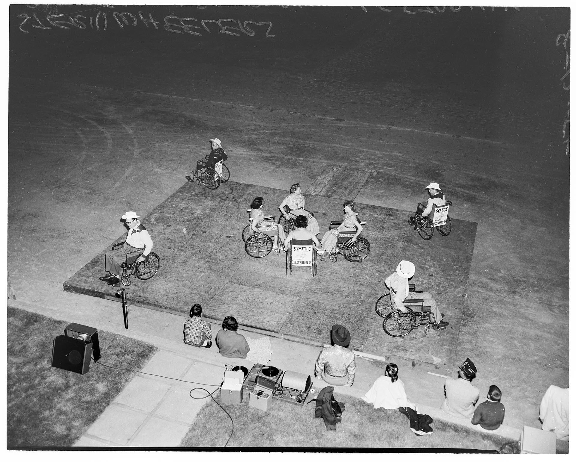 Image of Sternwheelers club members square dancing, Seattle, August 12, 1955