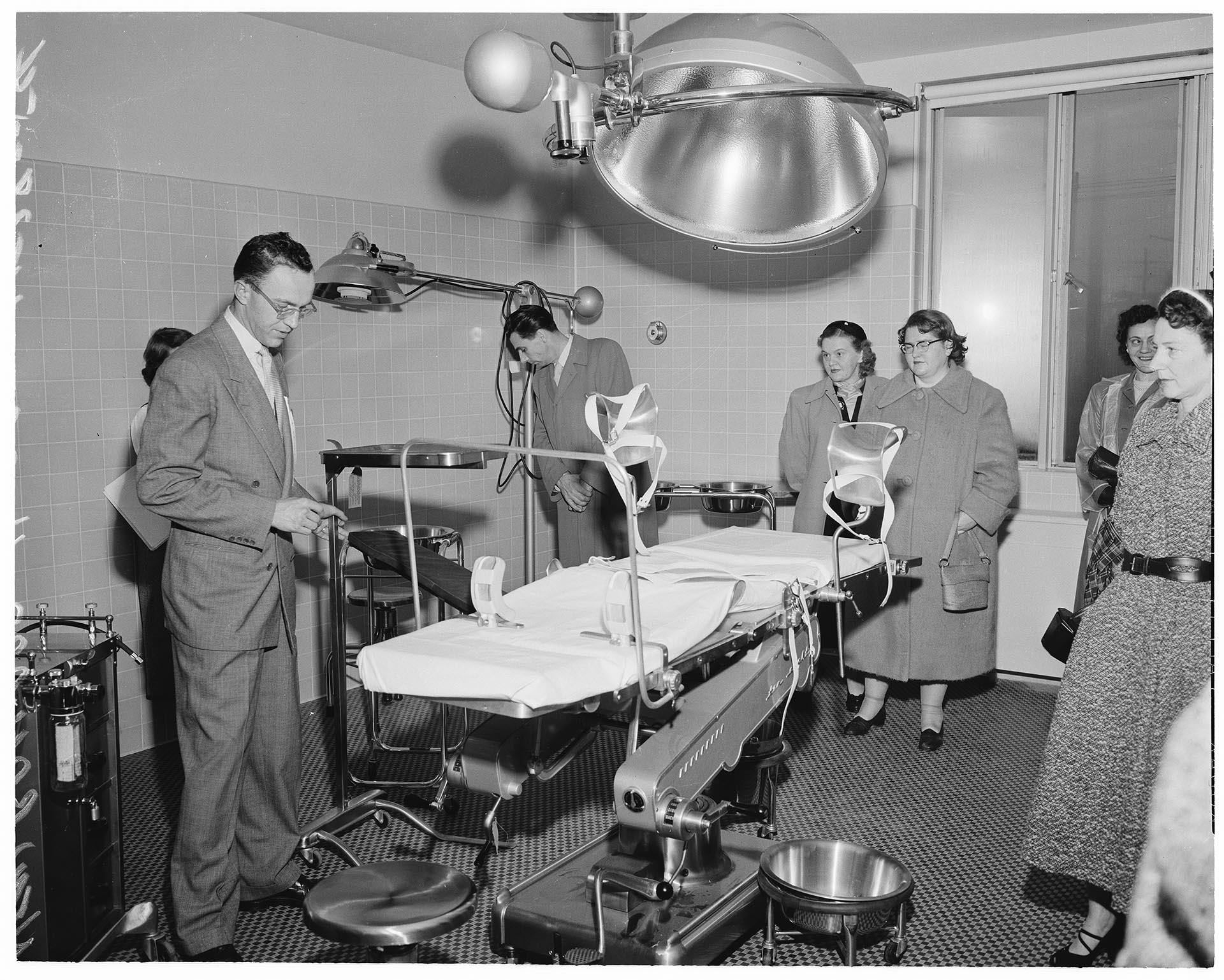 Image of Visitors tour new Ballard General Hospital, Seattle, November 1954