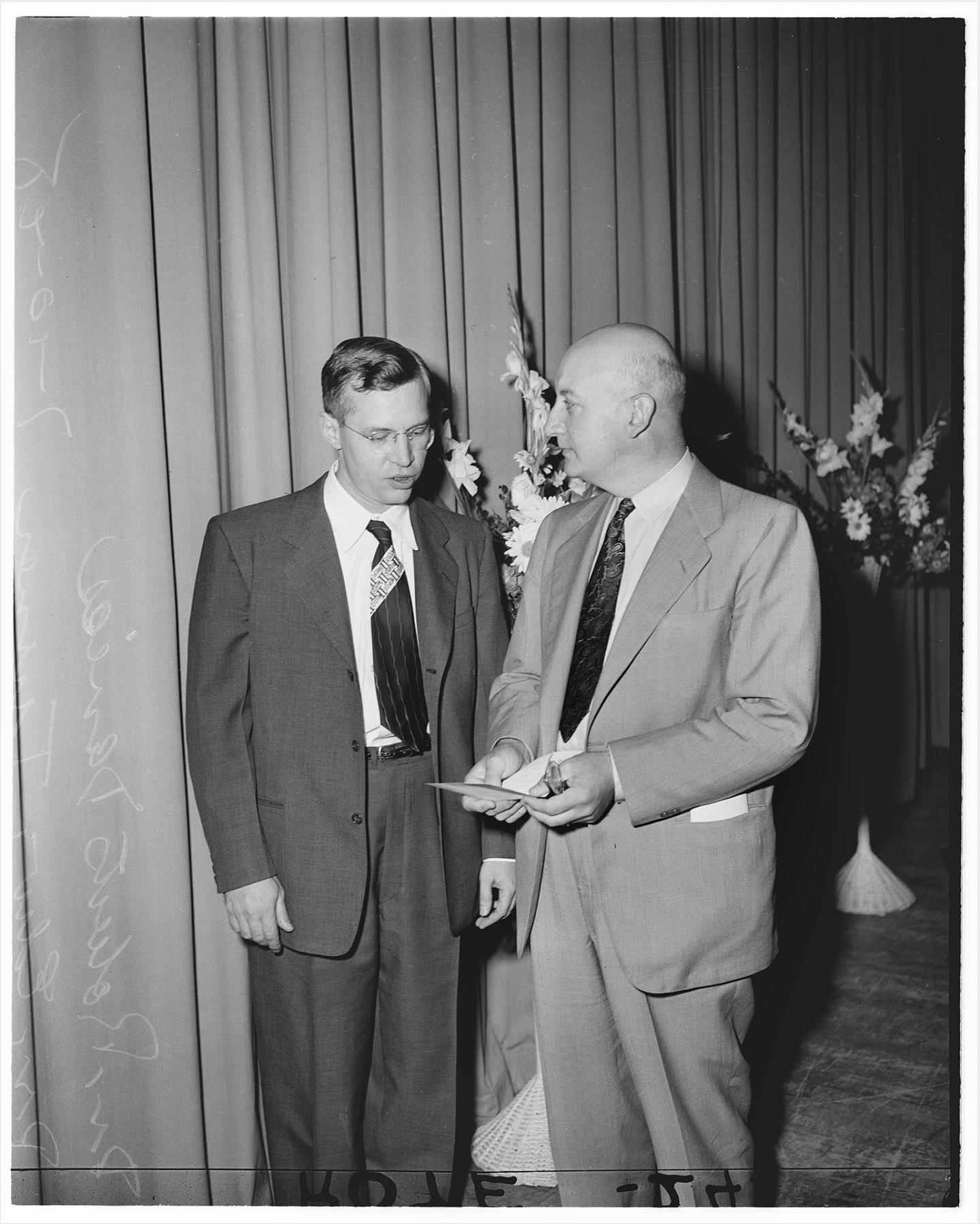 Image of Speakers talking at dedication of new Firland Sanatorium, Seattle, July 10, 1948
