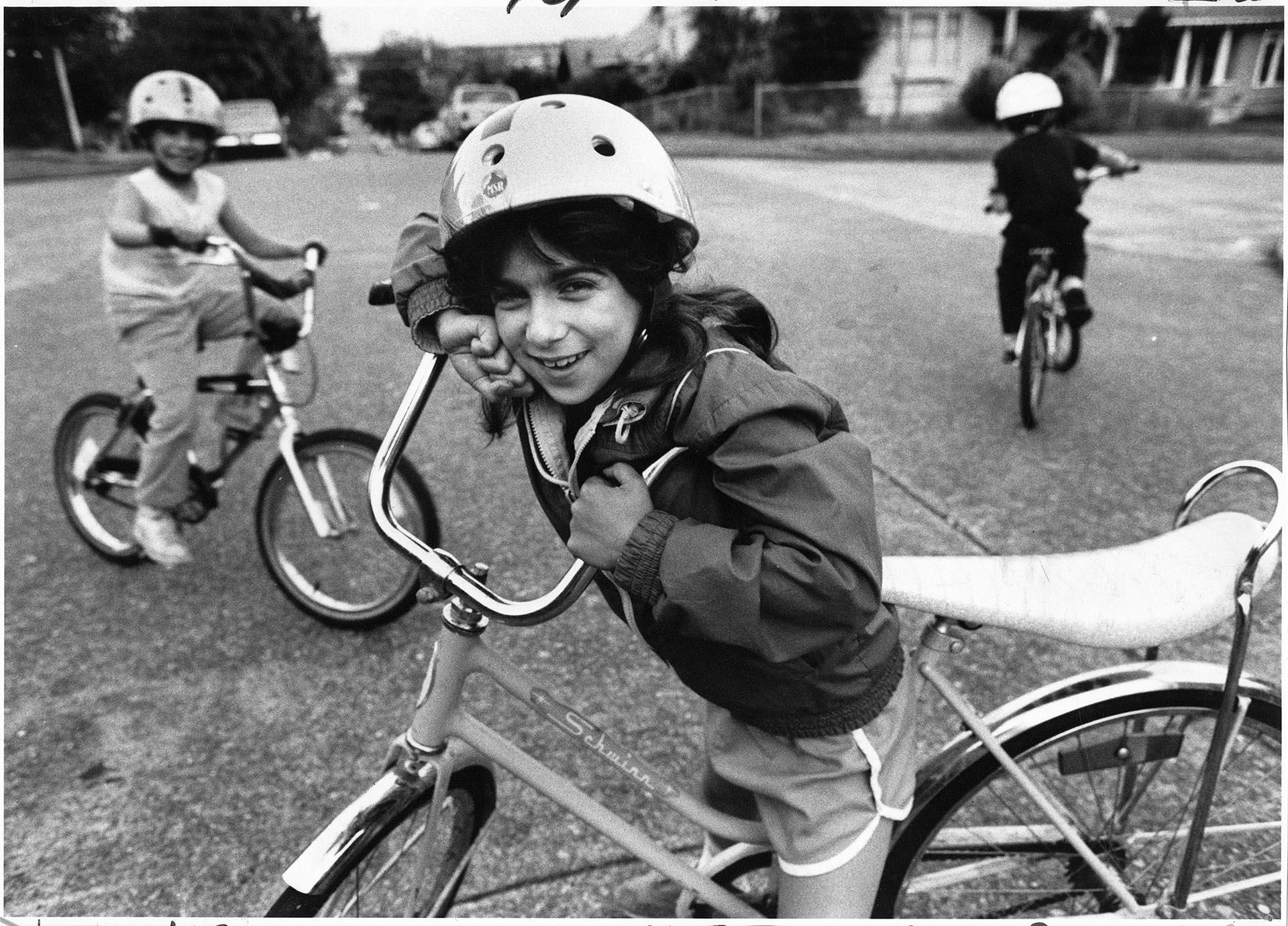 Image of Kids riding bikes in Wallingford, Seattle, May 28, 1986