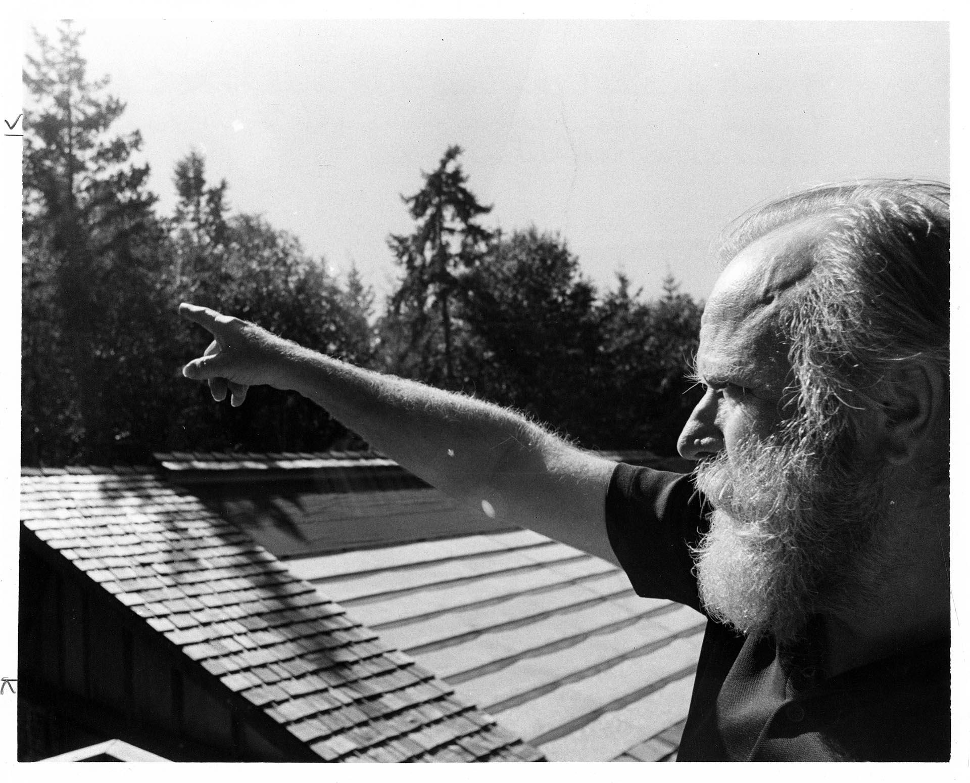 Image of Frank Herbert at home, Port Townsend, September 11, 1979