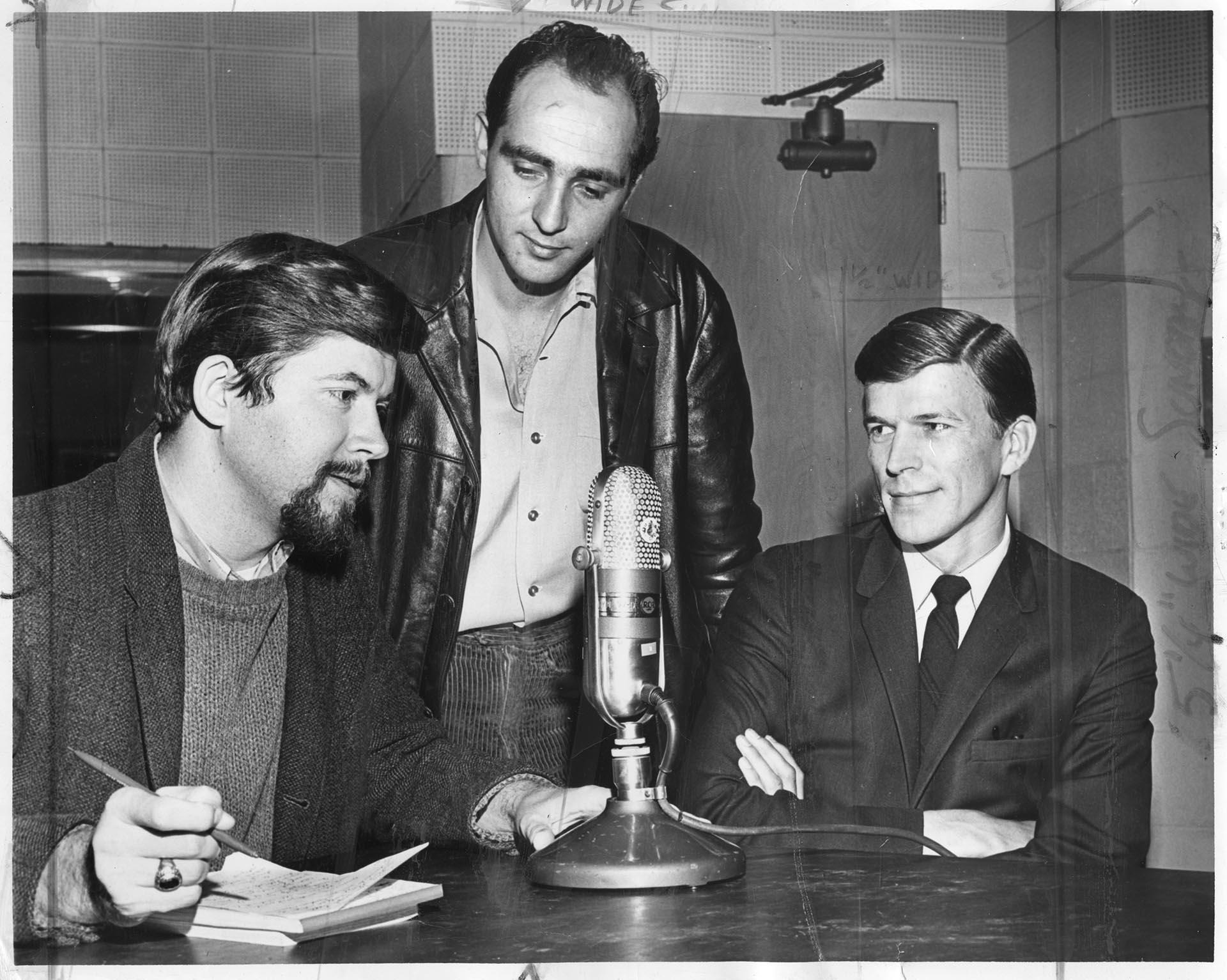 Image of Tom Robbins, Joe Petta, and David Hood, Seattle, July 10, 1966