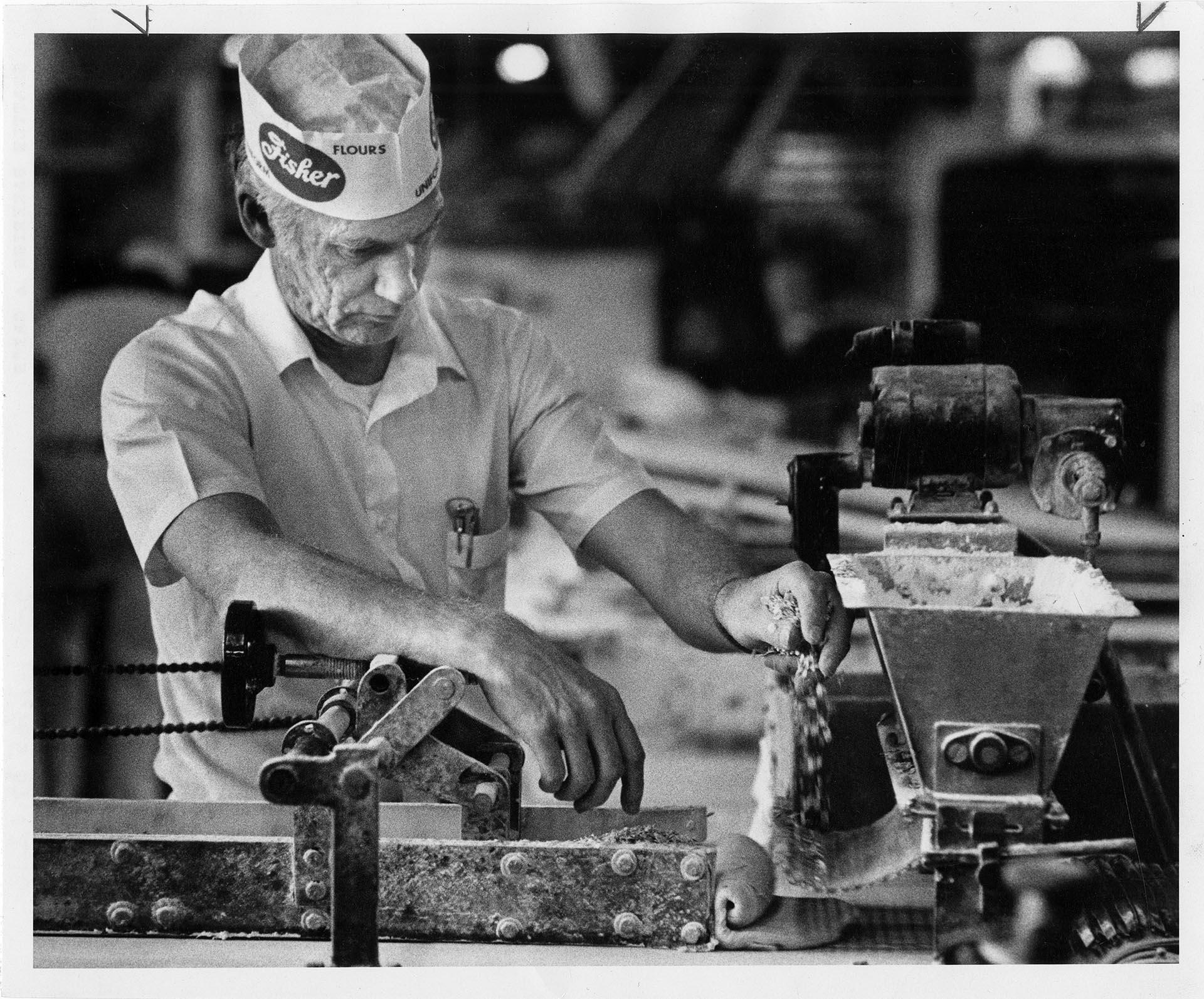 Image of Baker at Gai's Seattle French Baking Company, May 1981