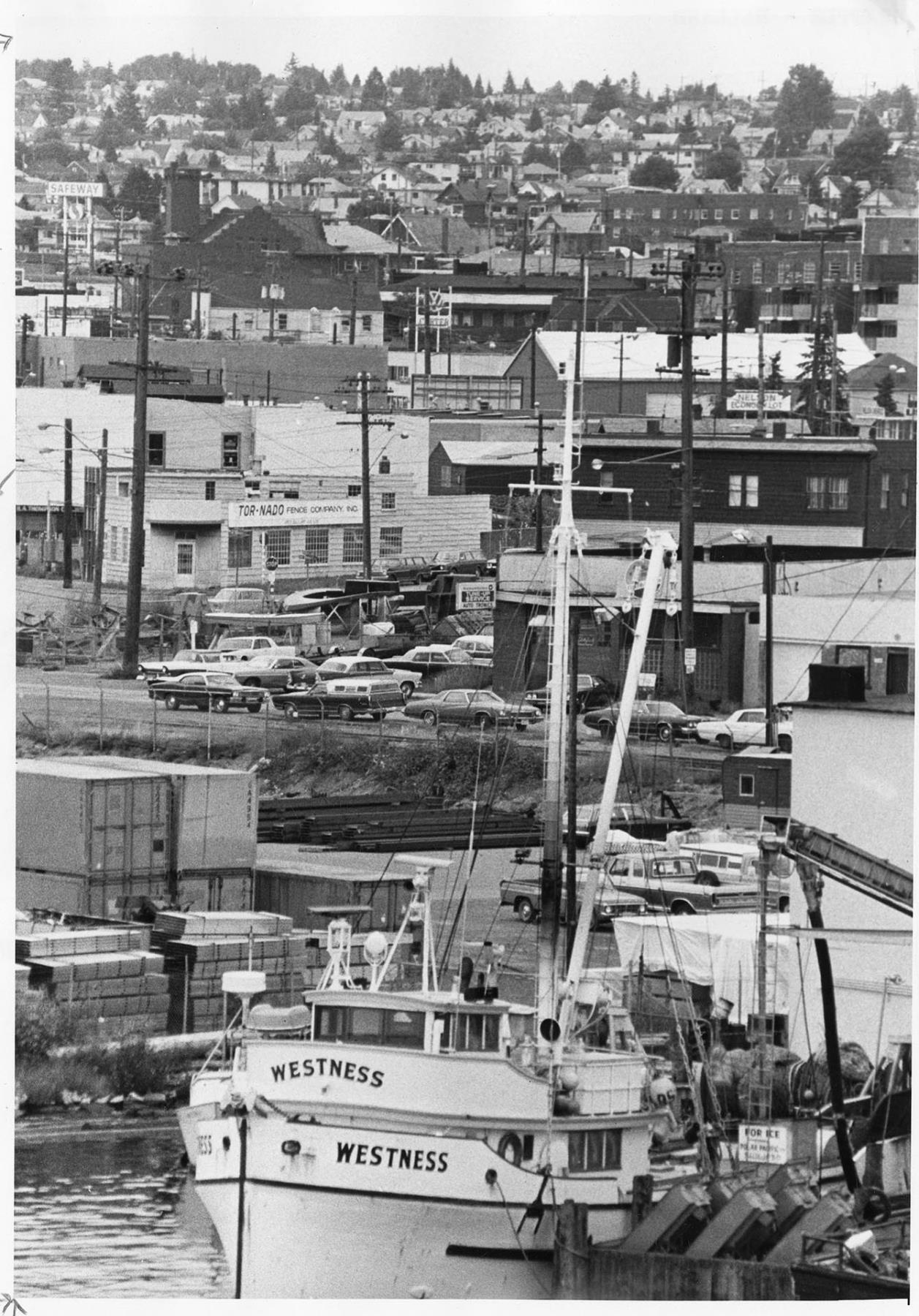 Image of Fishing and industry in Ballard, July 12, 1976