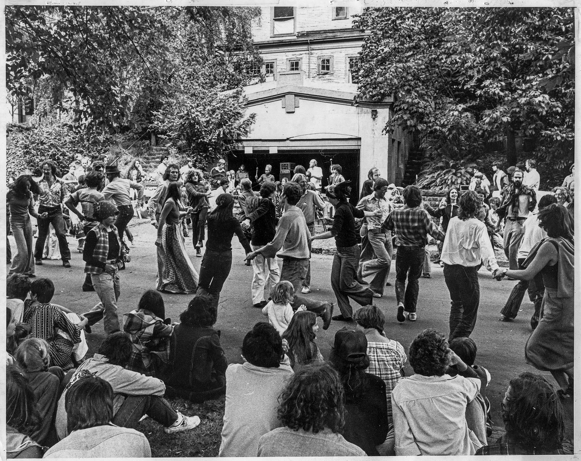 Image of Block party protesting development, Seattle, August 28, 1977