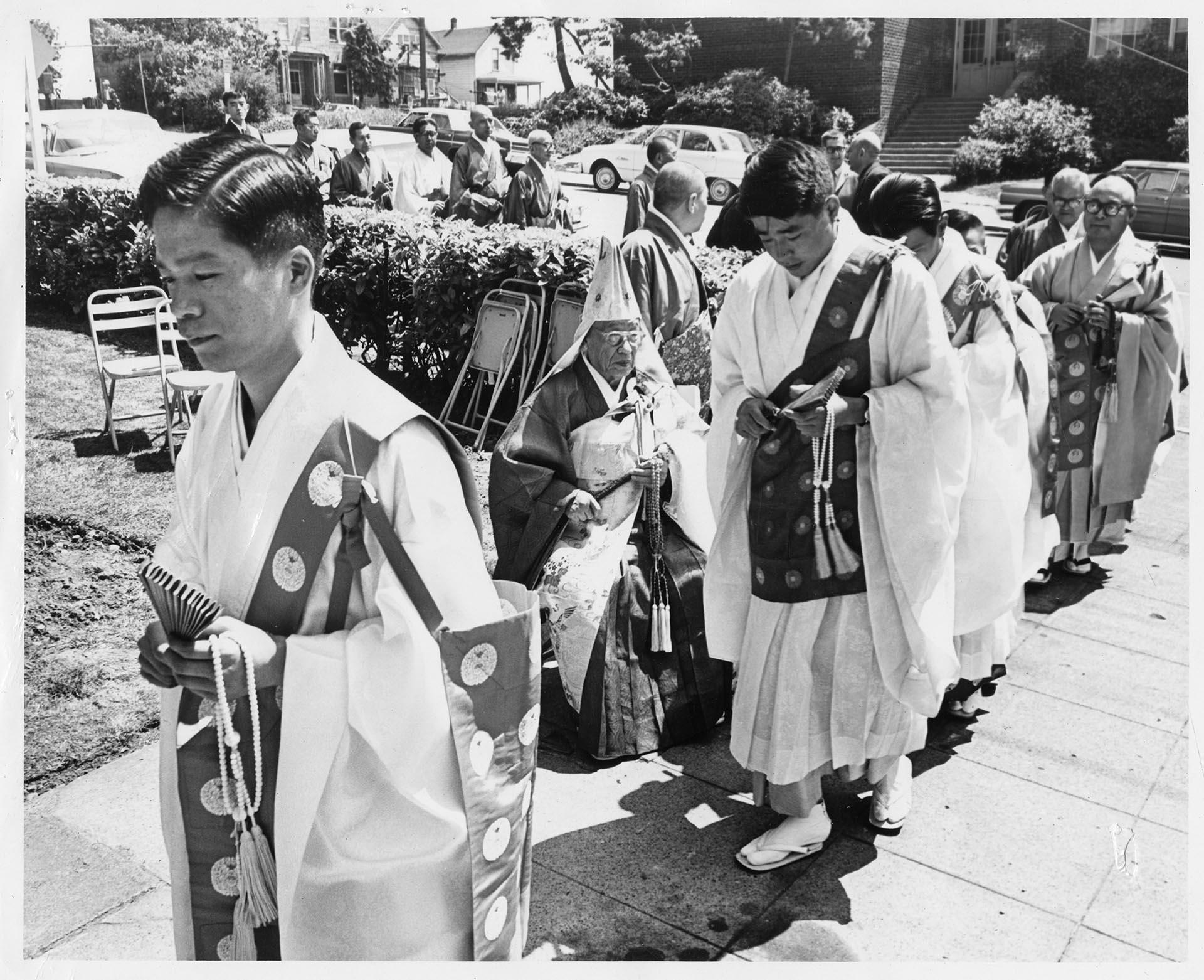 Image of Dignitaries entering Nichiren Buddhist Church, Seattle, June 19, 1965