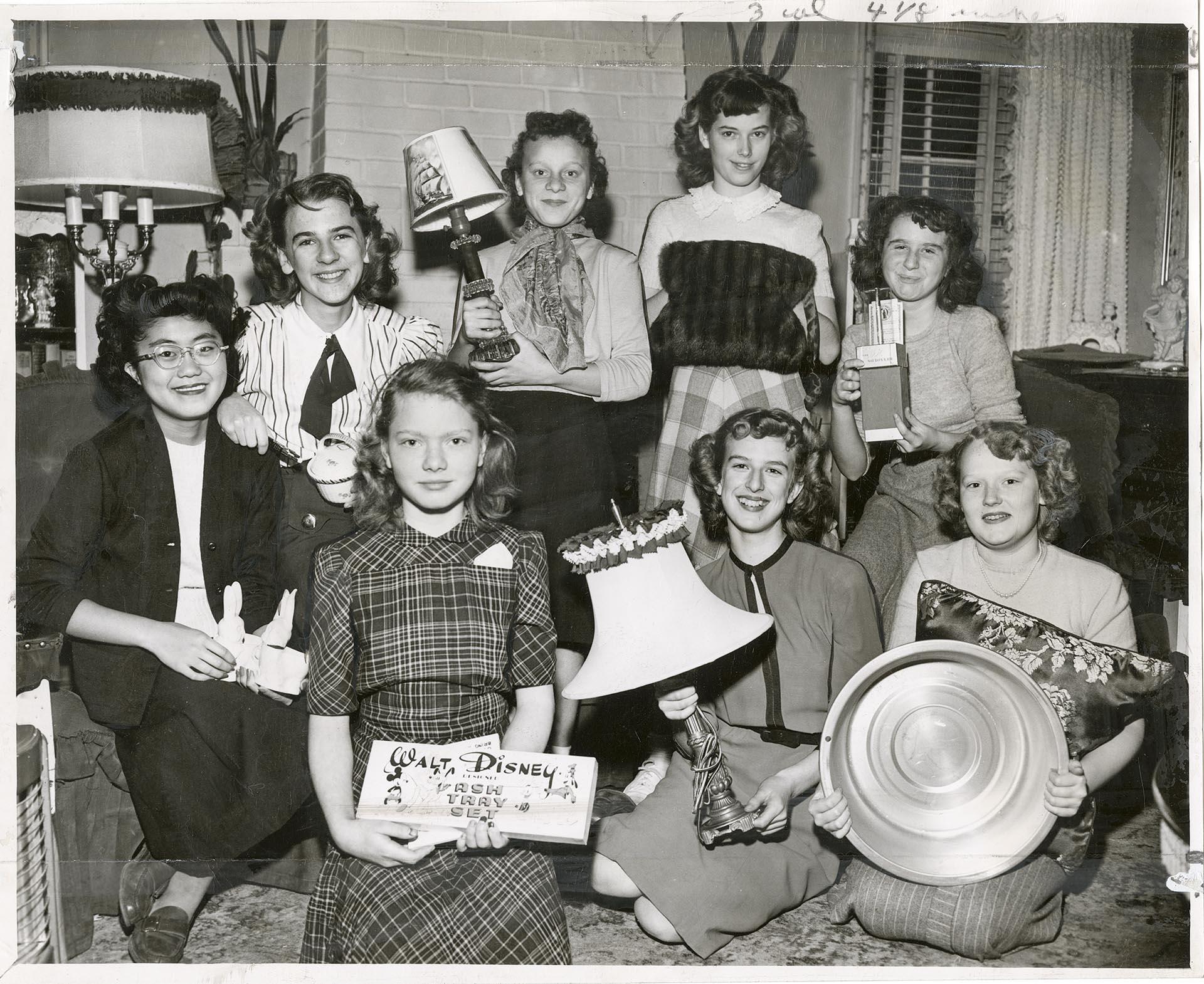 Image of Do Good Club members with donated items, Seattle, November 29, 1948