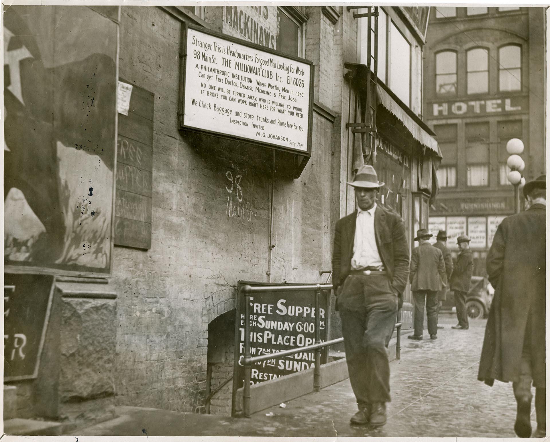 Image of Street entrance of Millionair Club, Seattle, May 1, 1925