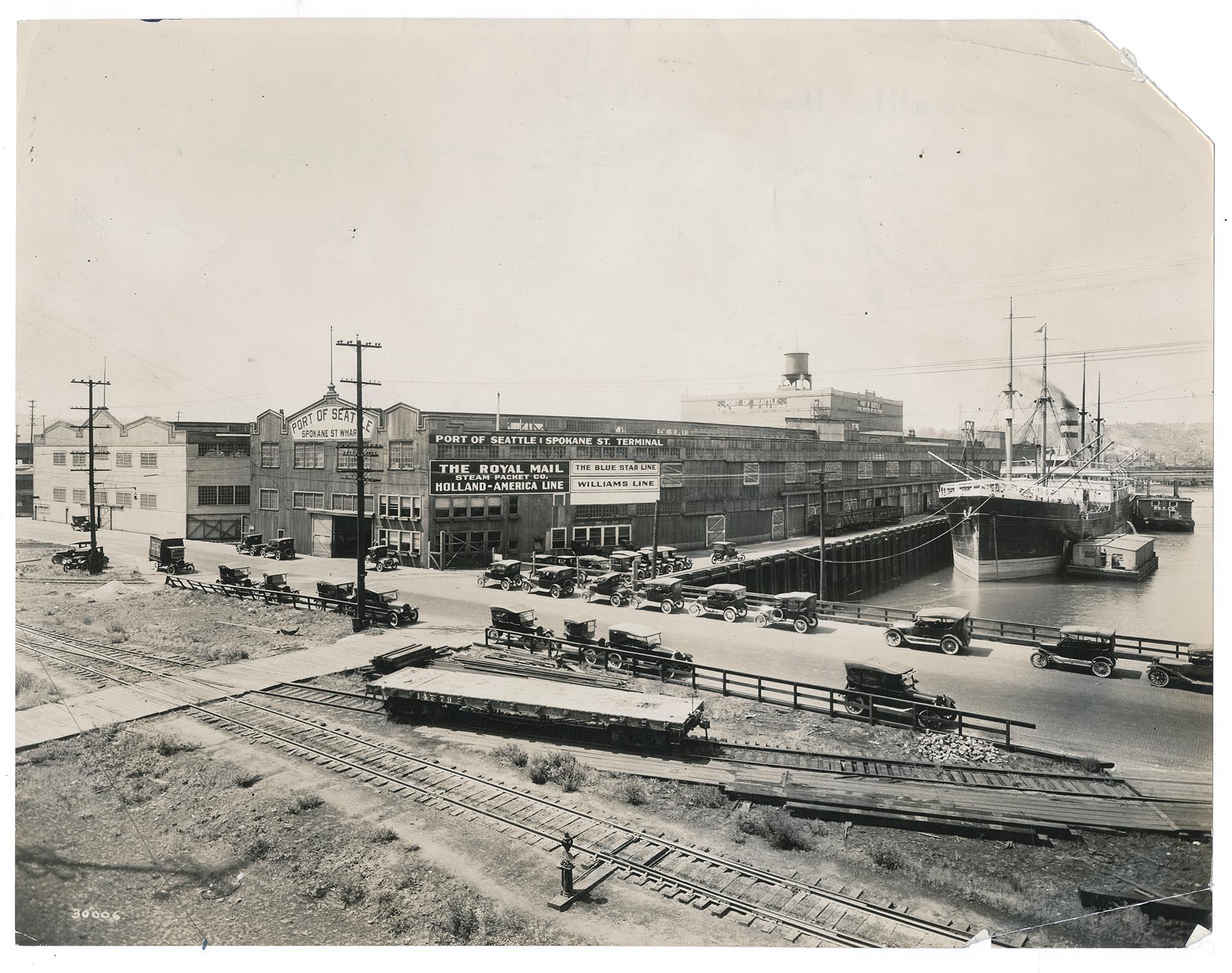 Image of Spokane Street terminal, Seattle, March 22, 1927