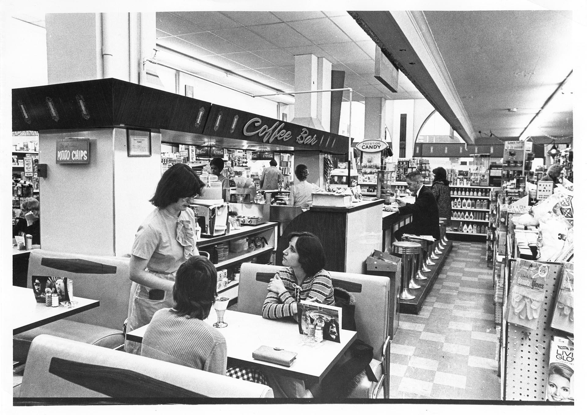 Image of G.O.Guy drugstore interior, Seattle, February 7, 1975