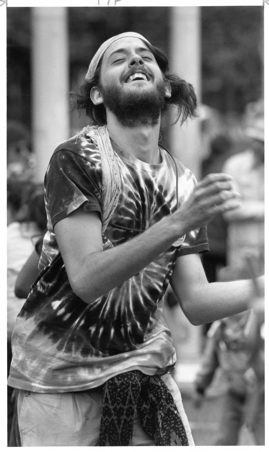 Image of Young man dancing at Folklife Festival, Seattle Center, May 26, 1989