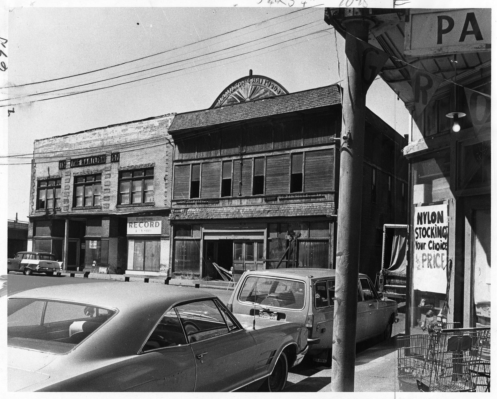 Image of Georgetown's Hamilton Hall, Seattle, July 17, 1972
