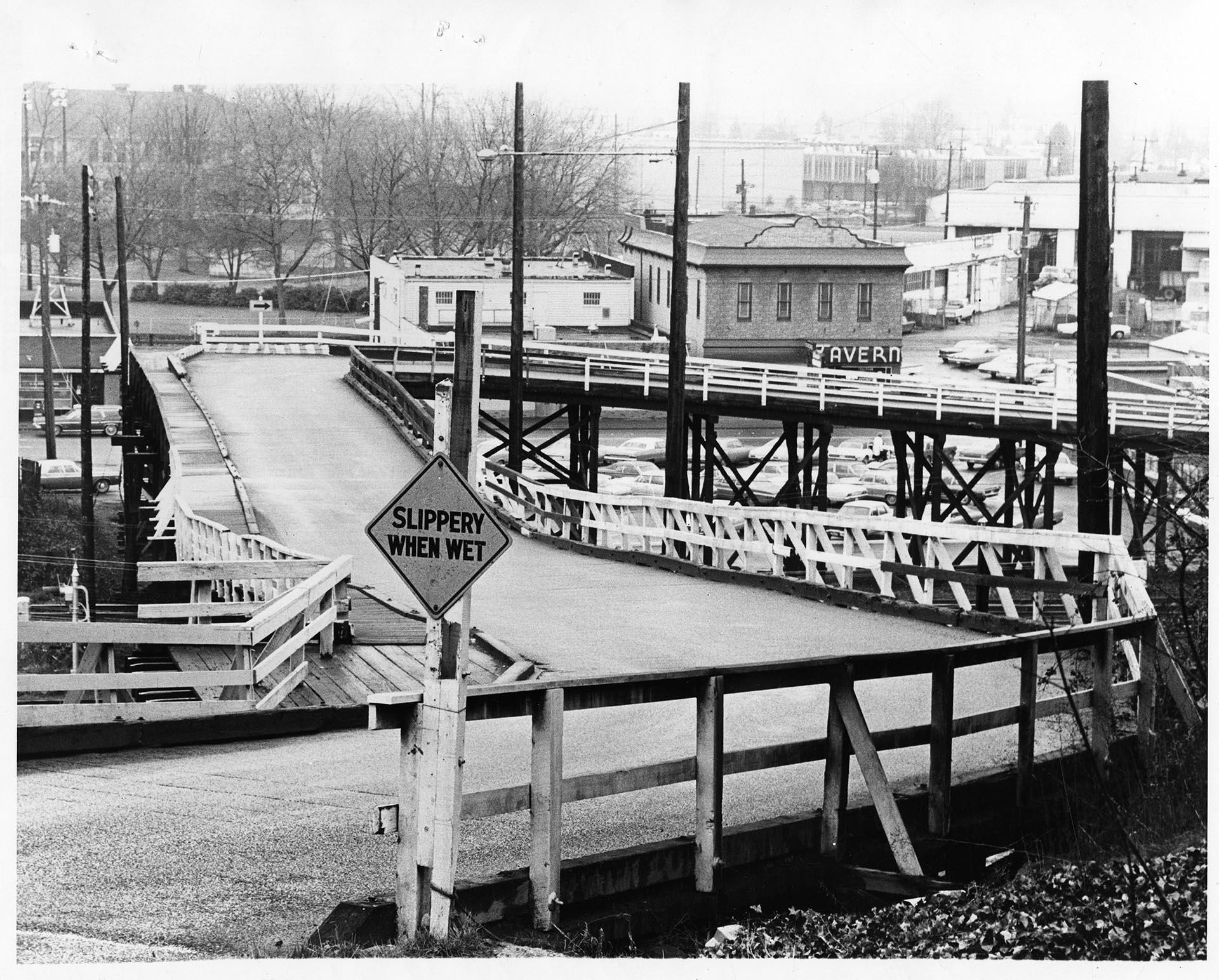 Image of Georgetown's Lucile Street Bridge, Seattle, January 18, 1971