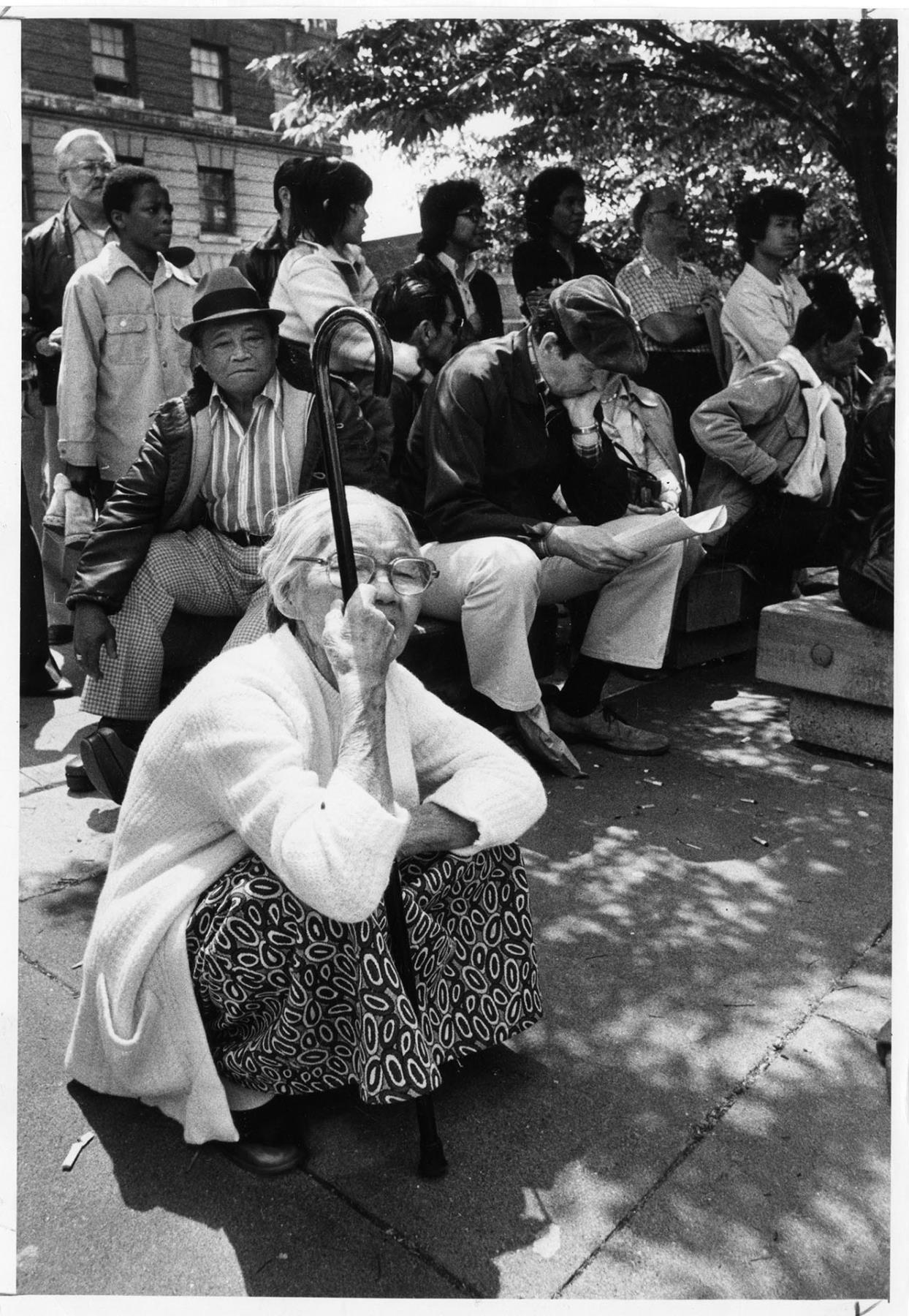 Image of Spectators at Chinatown - International District festival, Seattle, June 8, 1980
