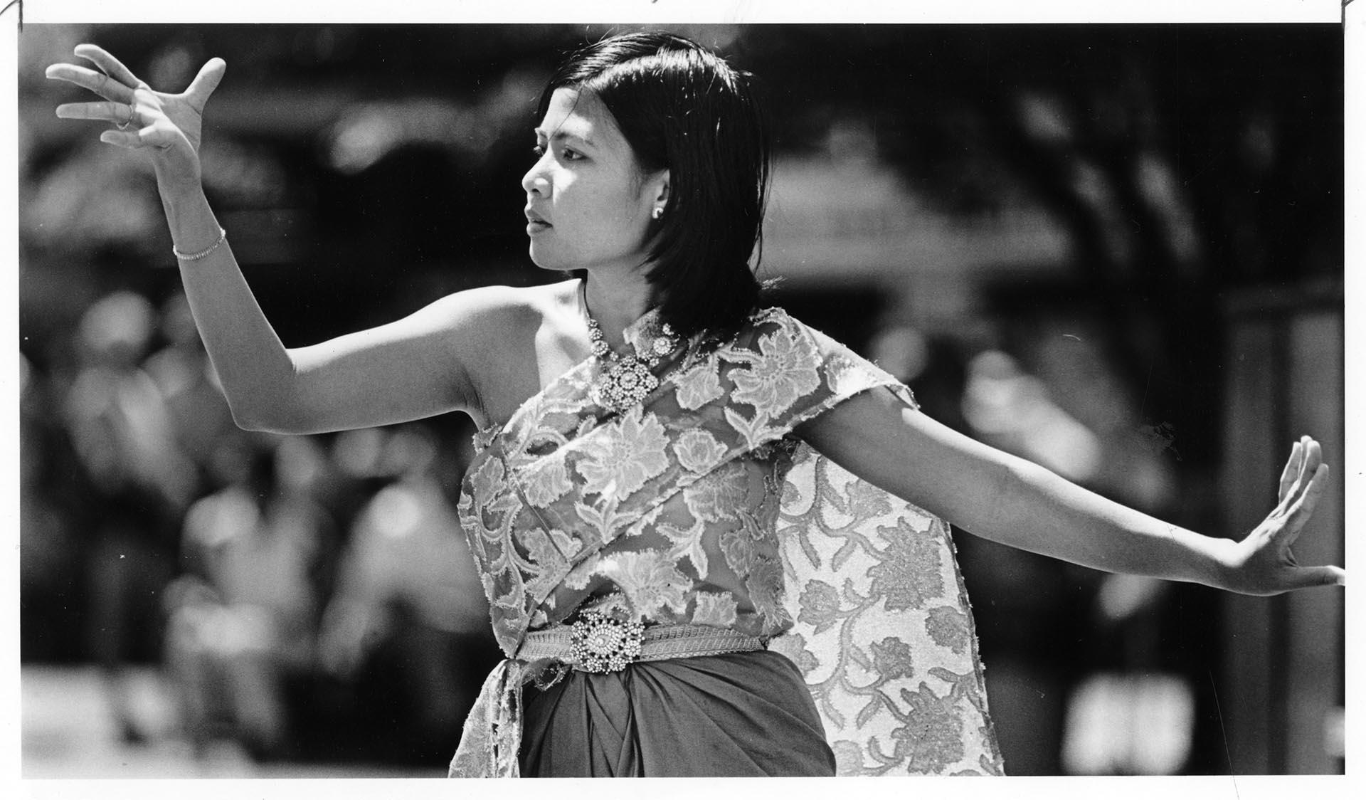 Image of Thai dancer at Chinatown - International District Summer Festival, Seattle, July 14, 1985