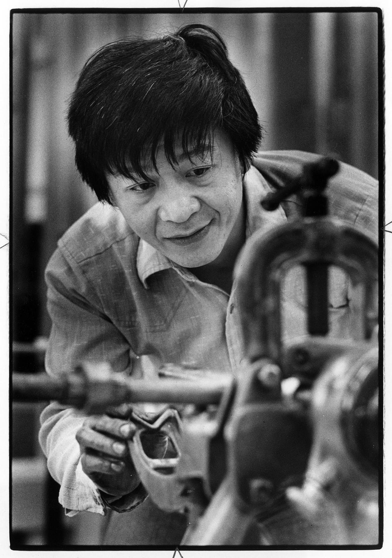 Image of Plumbing student at SOIC, January 15, 1979