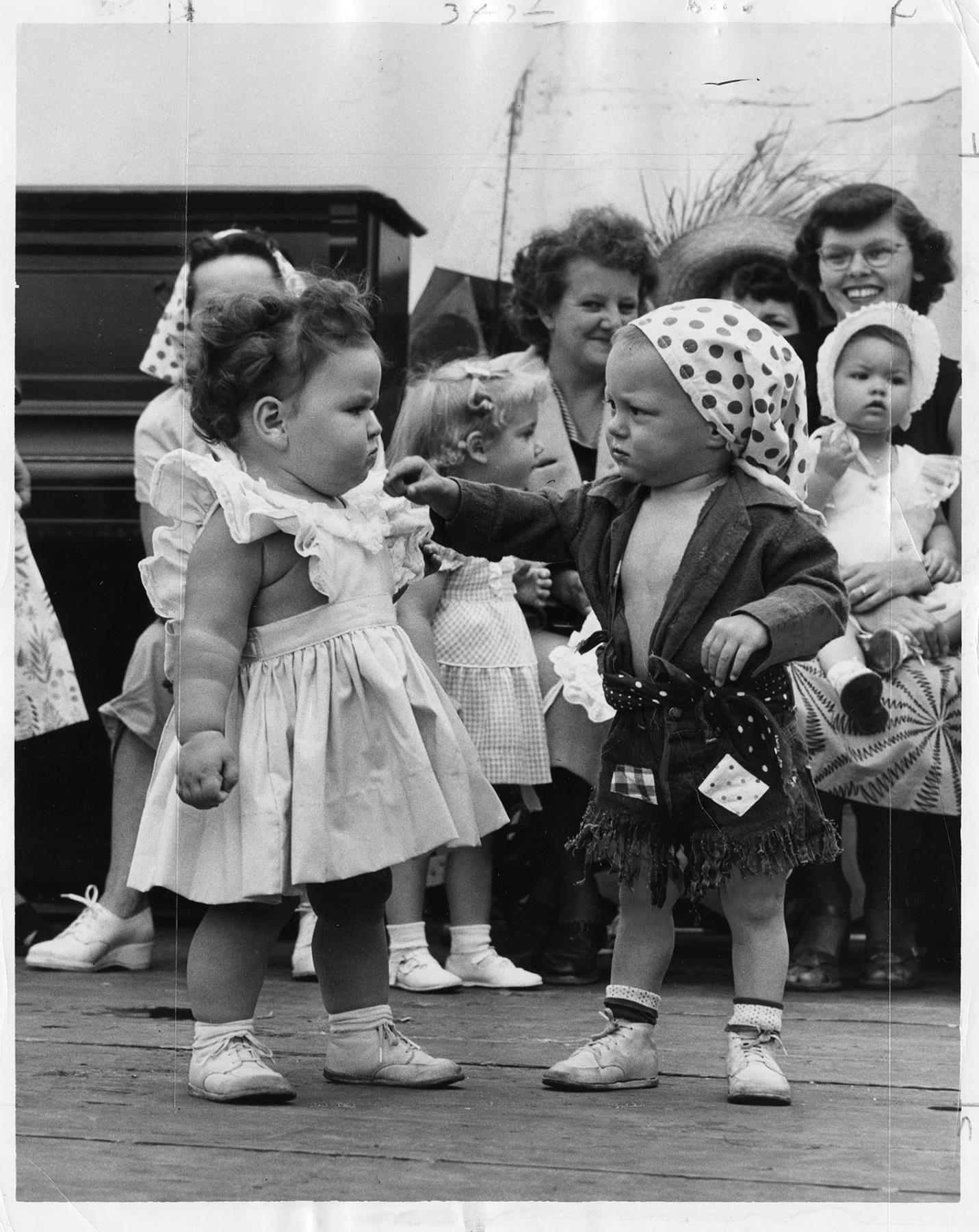 Image of Toddlers in Pow Wow baby beauty contest, Seattle, August 9, 1954