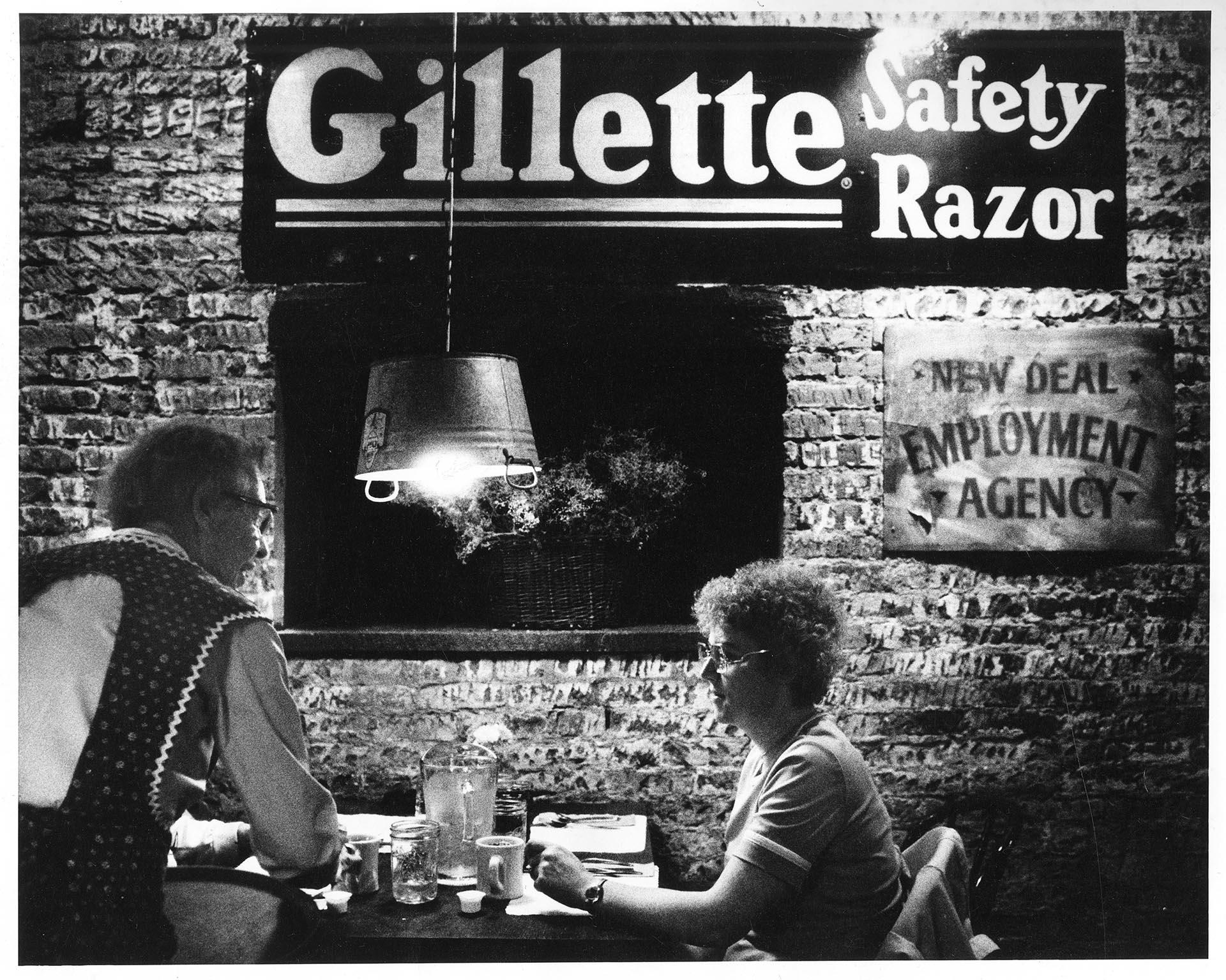 Image of Waiter and customer at Breadline restaurant, Seattle, April 1980