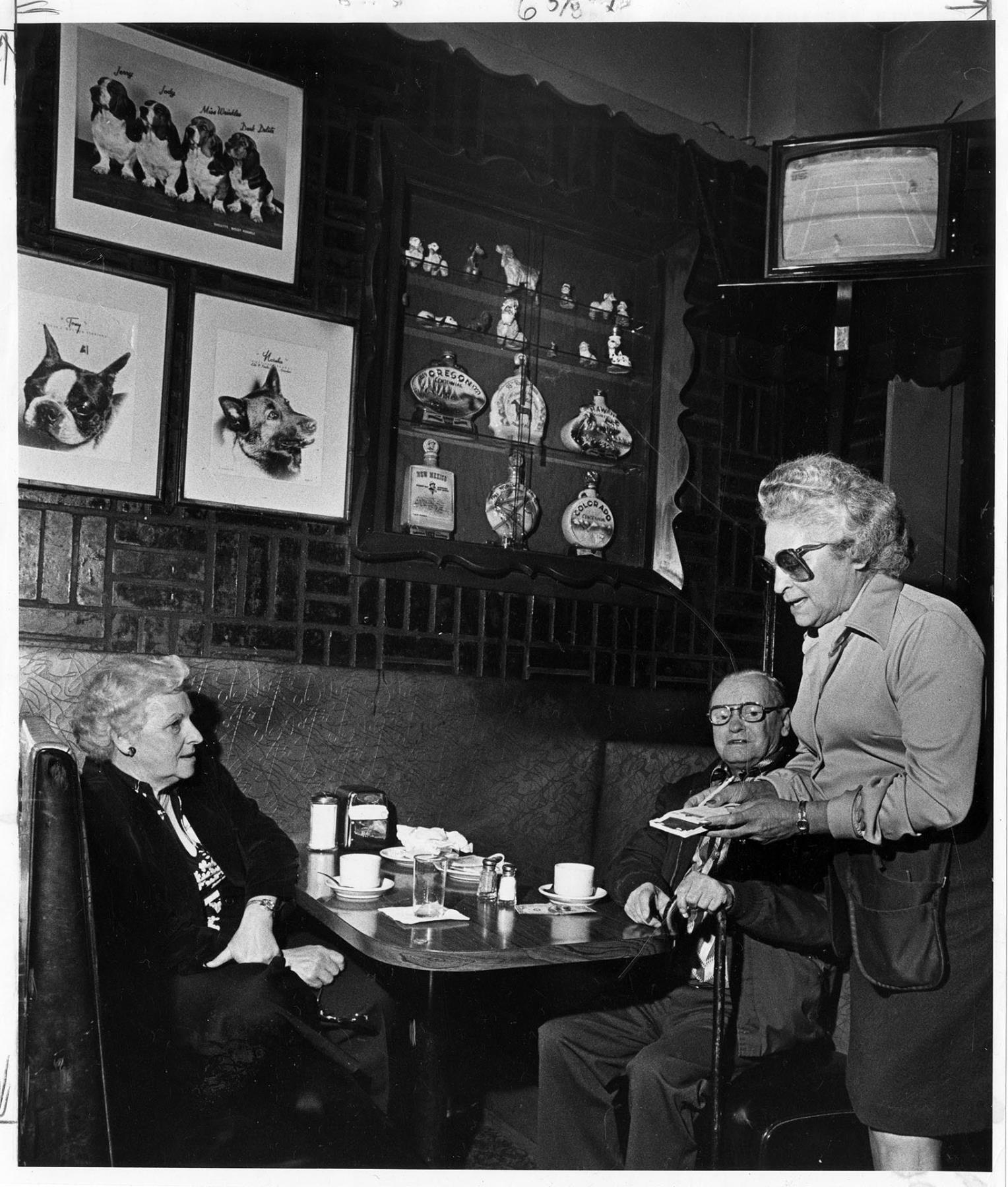 Image of Waitress taking orders at the Dog House Restaurant, Seattle, June 7, 1981