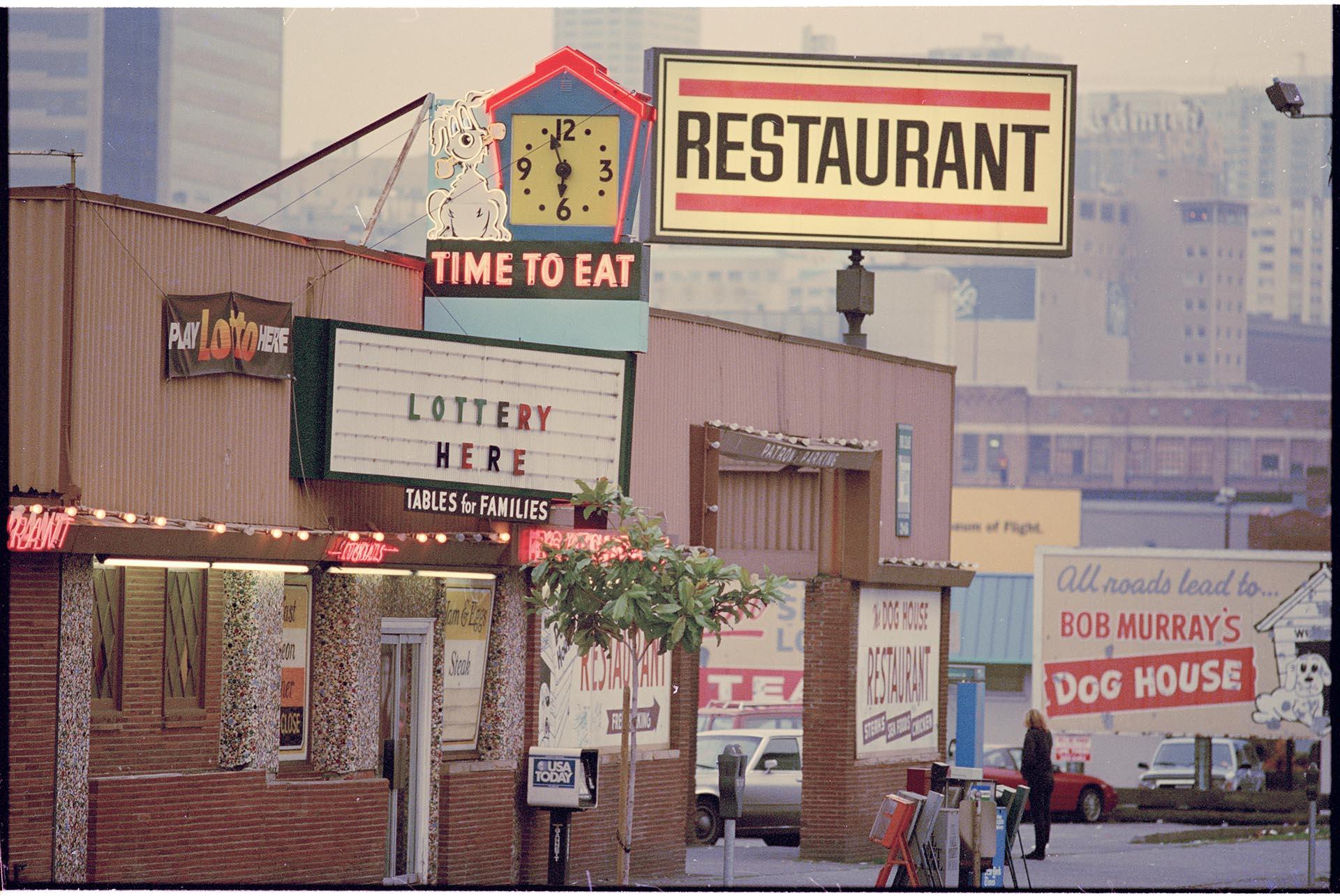 Image of Exterior of Dog House Restaurant, Seattle, January 19, 1994