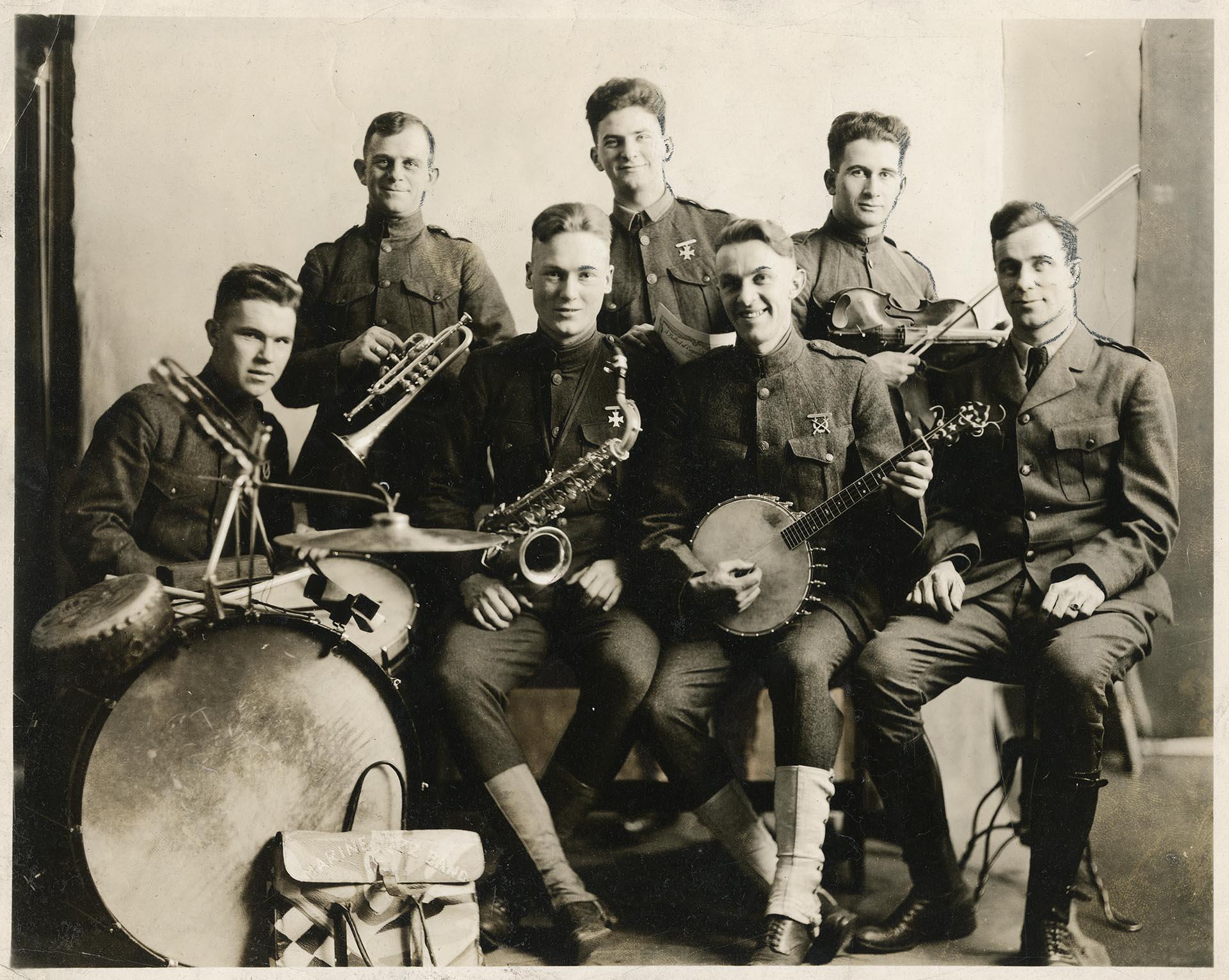 Image of Marine Jazz Band, Seattle, 1919