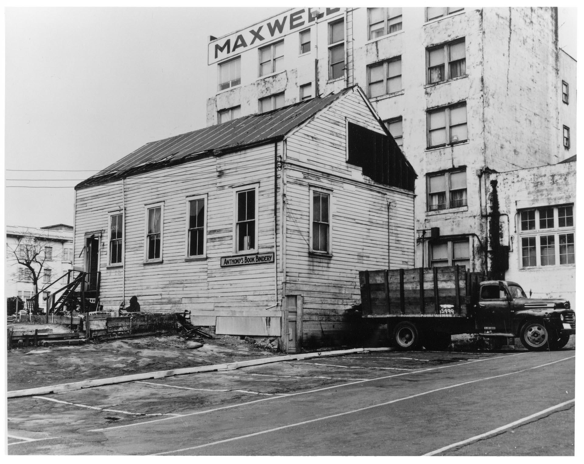 Image of Exterior of Anthony's book bindery, Seattle, 1964