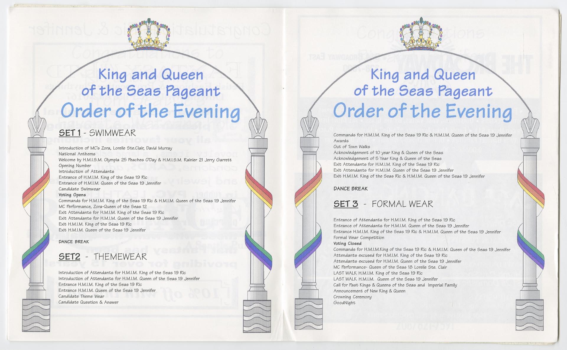 Image of King and queen of the seas pageant: Polka dot seas program, 1995