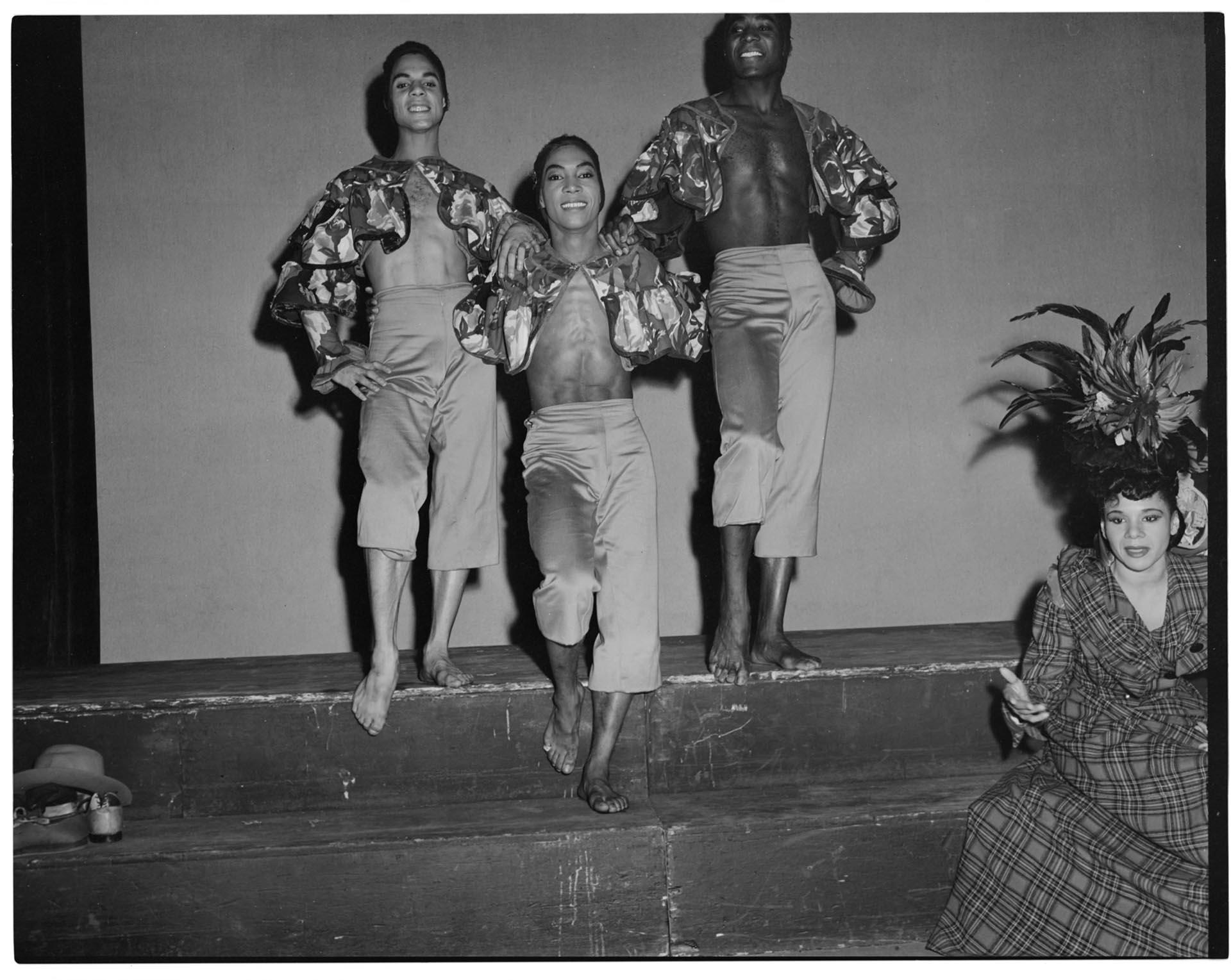 Image of Members of Katherine Dunham dance group, Seattle, February 1, 1948