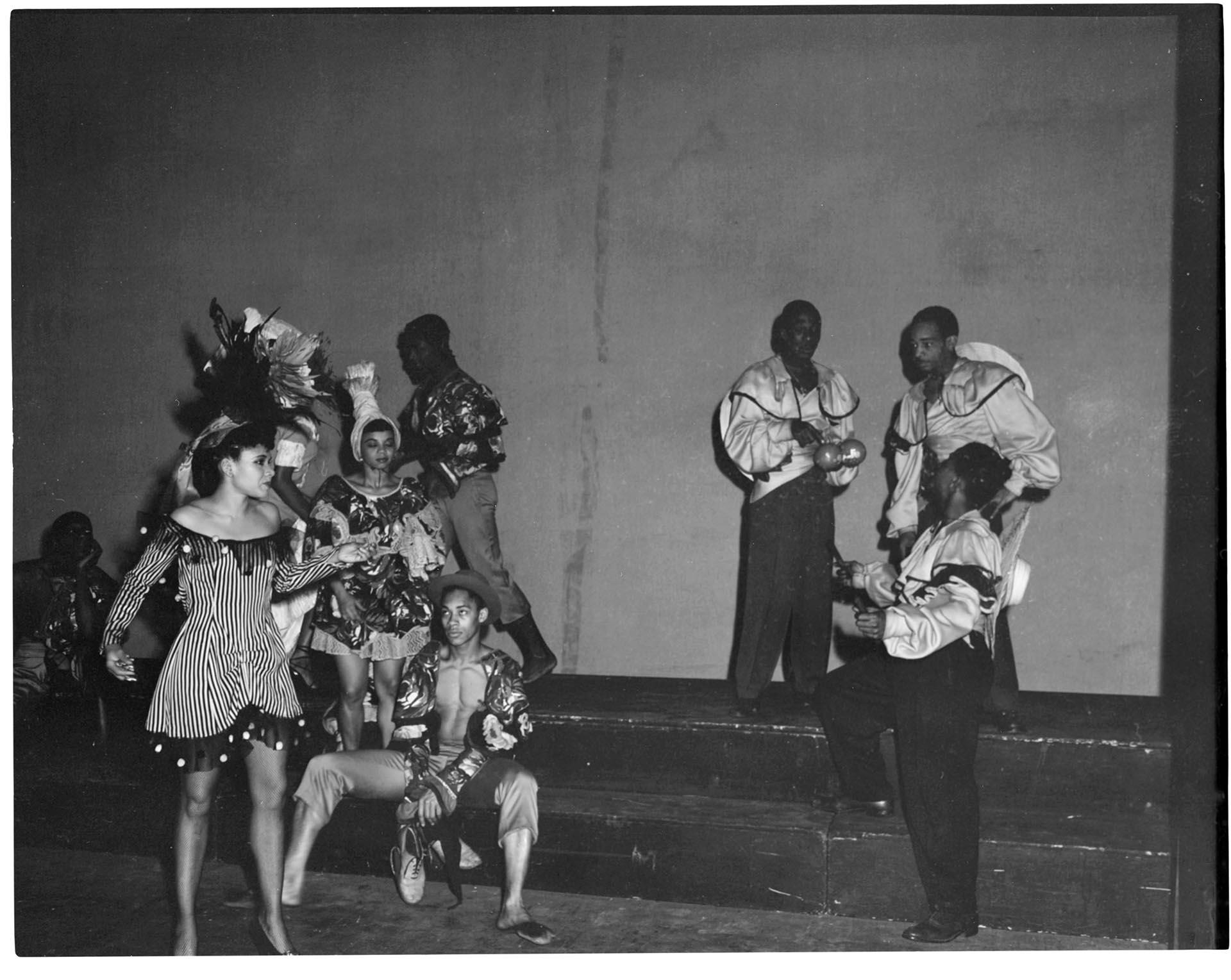 Image of Members of Katherine Dunham group, Seattle,  February 1, 1948